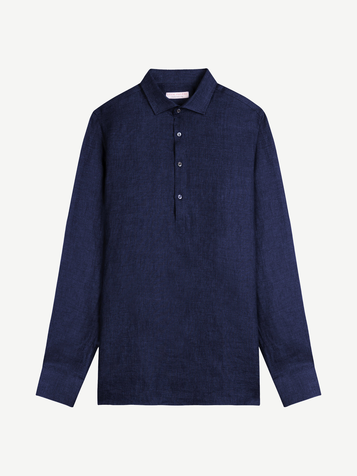 Luca Faloni Linen Ravello Shirt - Midnight Blue - view 5