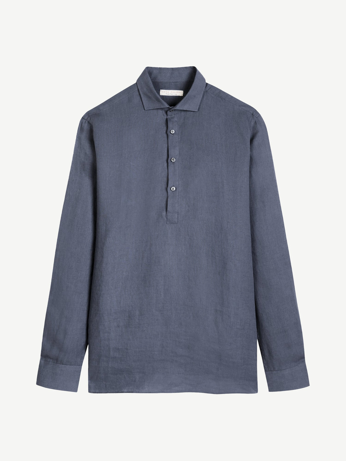 Luca Faloni Linen Ravello Shirt - Payne's Grey - view 5