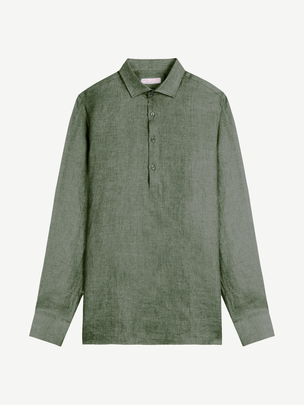 Luca Faloni Linen Ravello Shirt - Safari Green - view 5