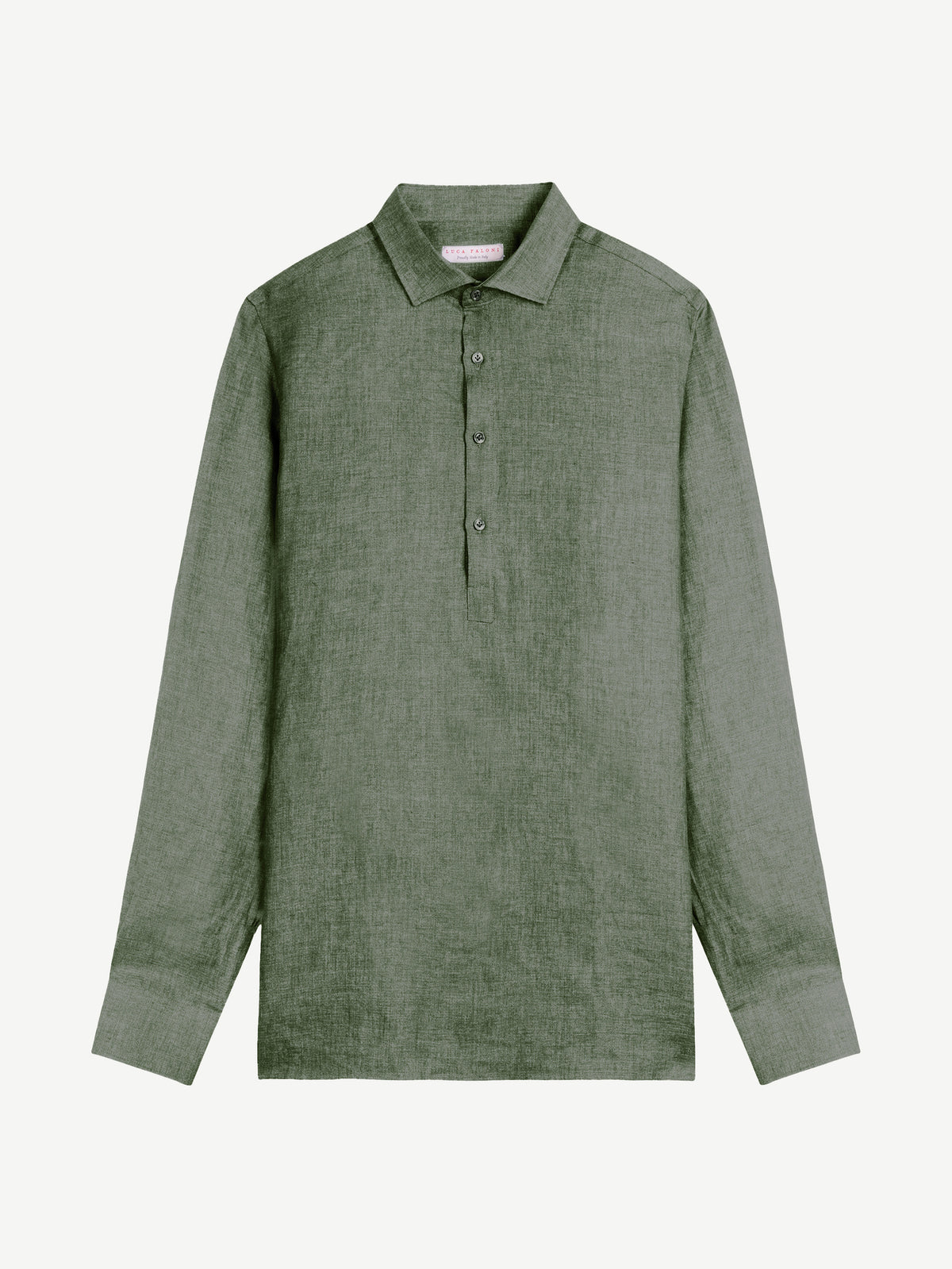 Luca Faloni Linen Ravello Shirt - Safari Green - view 5