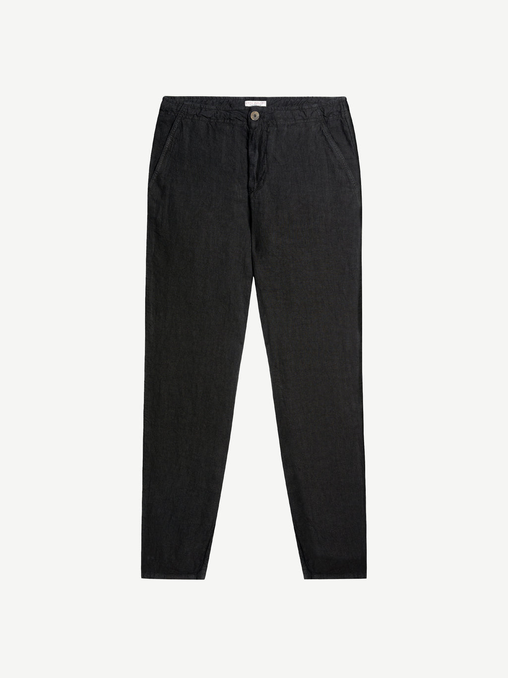 Luca Faloni Linen Lipari Trousers - Black - view 5