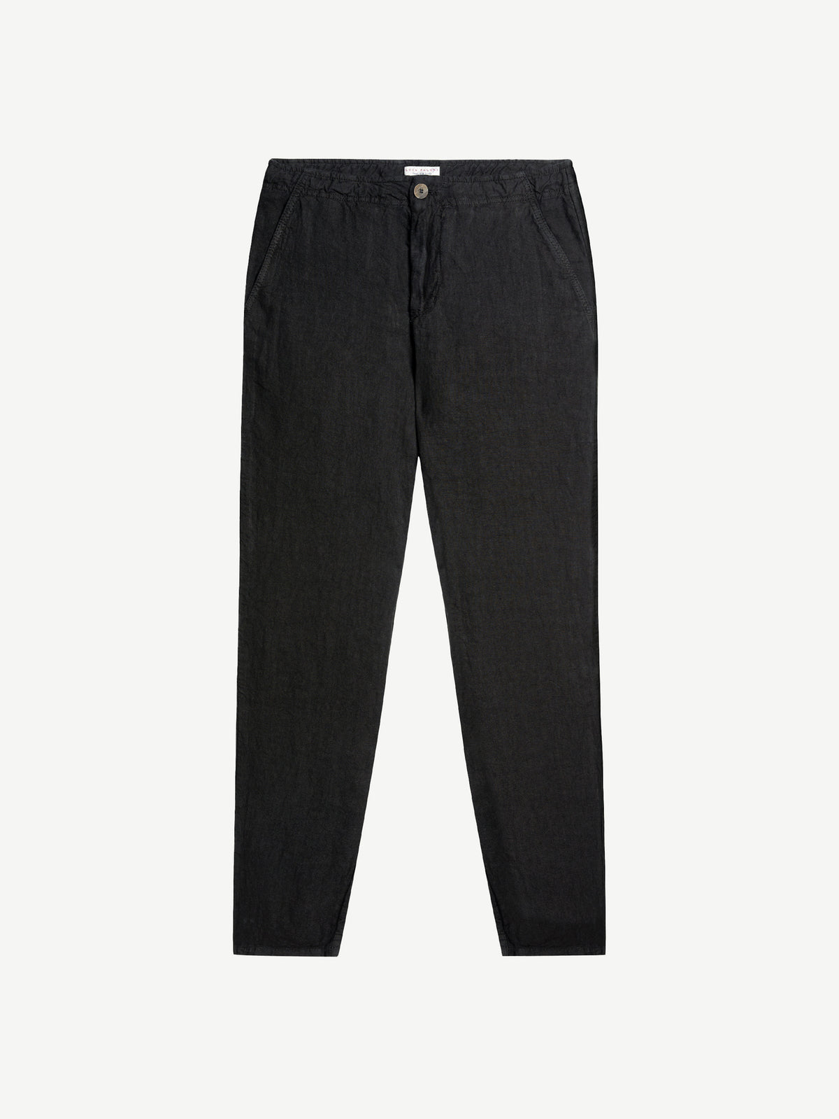 Luca Faloni Linen Lipari Trousers - Black - view 5