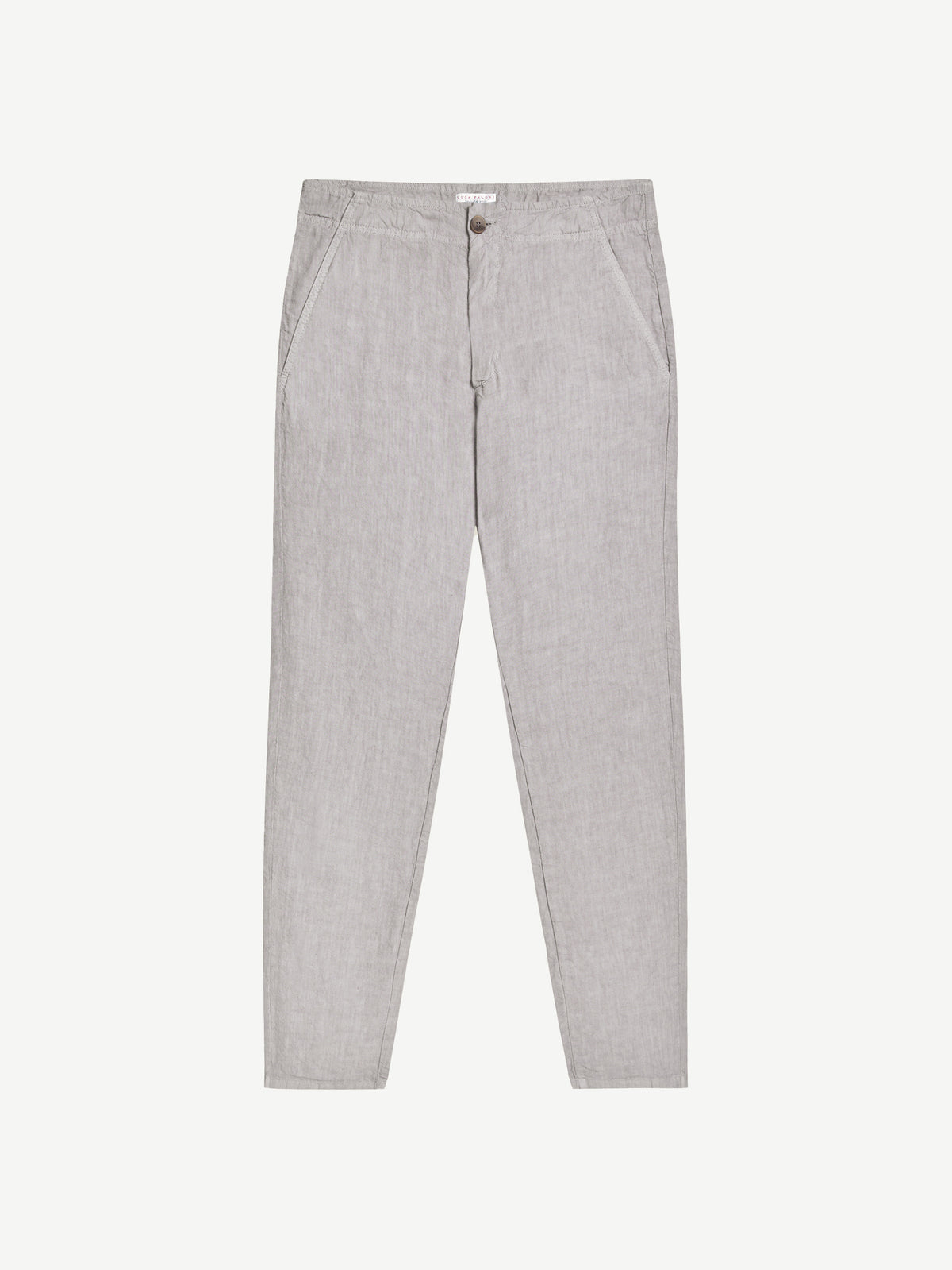 Luca Faloni Linen Lipari Trousers - Light Grey - view 6