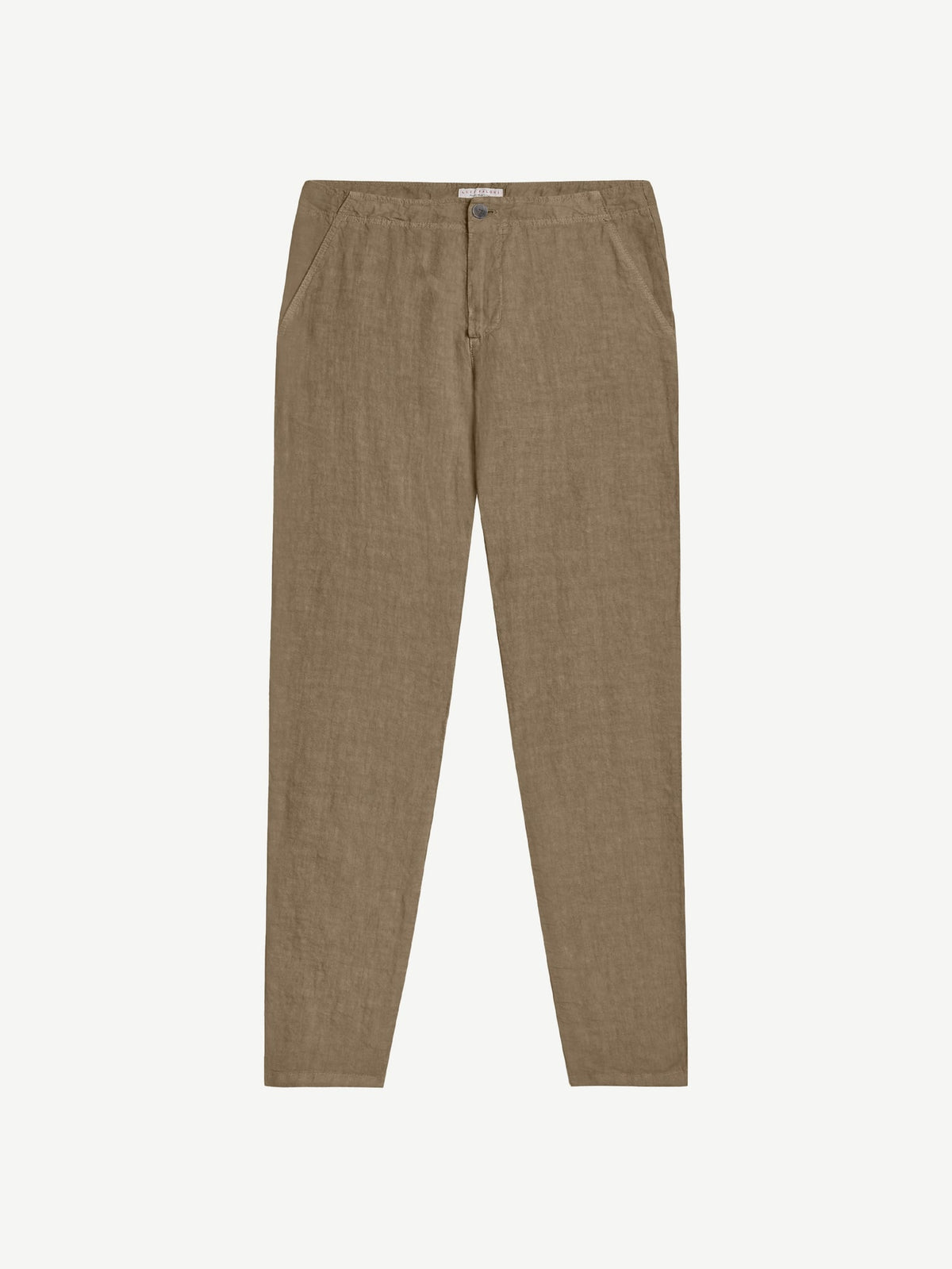 Luca Faloni Linen Lipari Trousers - Hazelnut Brown - view 6