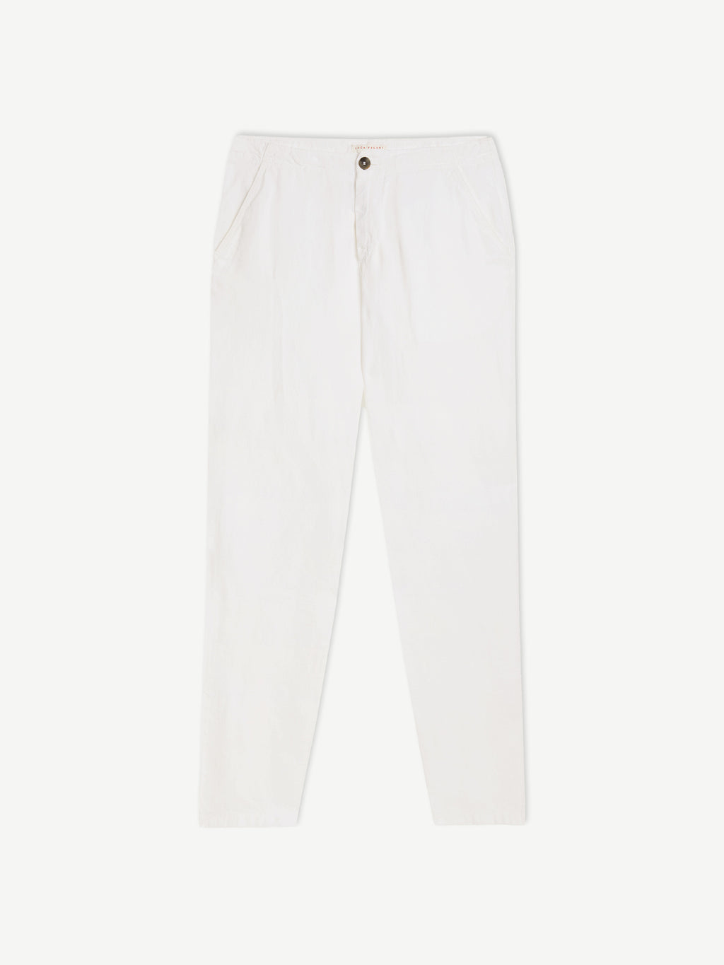 Luca Faloni Linen Lipari Trousers - White - view 6