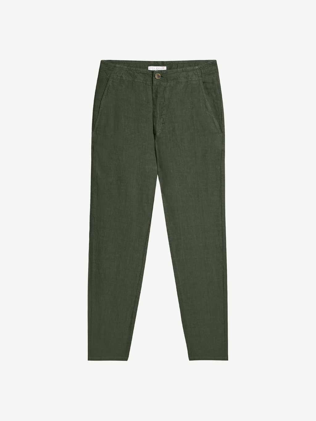 Luca Faloni Linen Lipari Trousers - Khaki Green - view 6