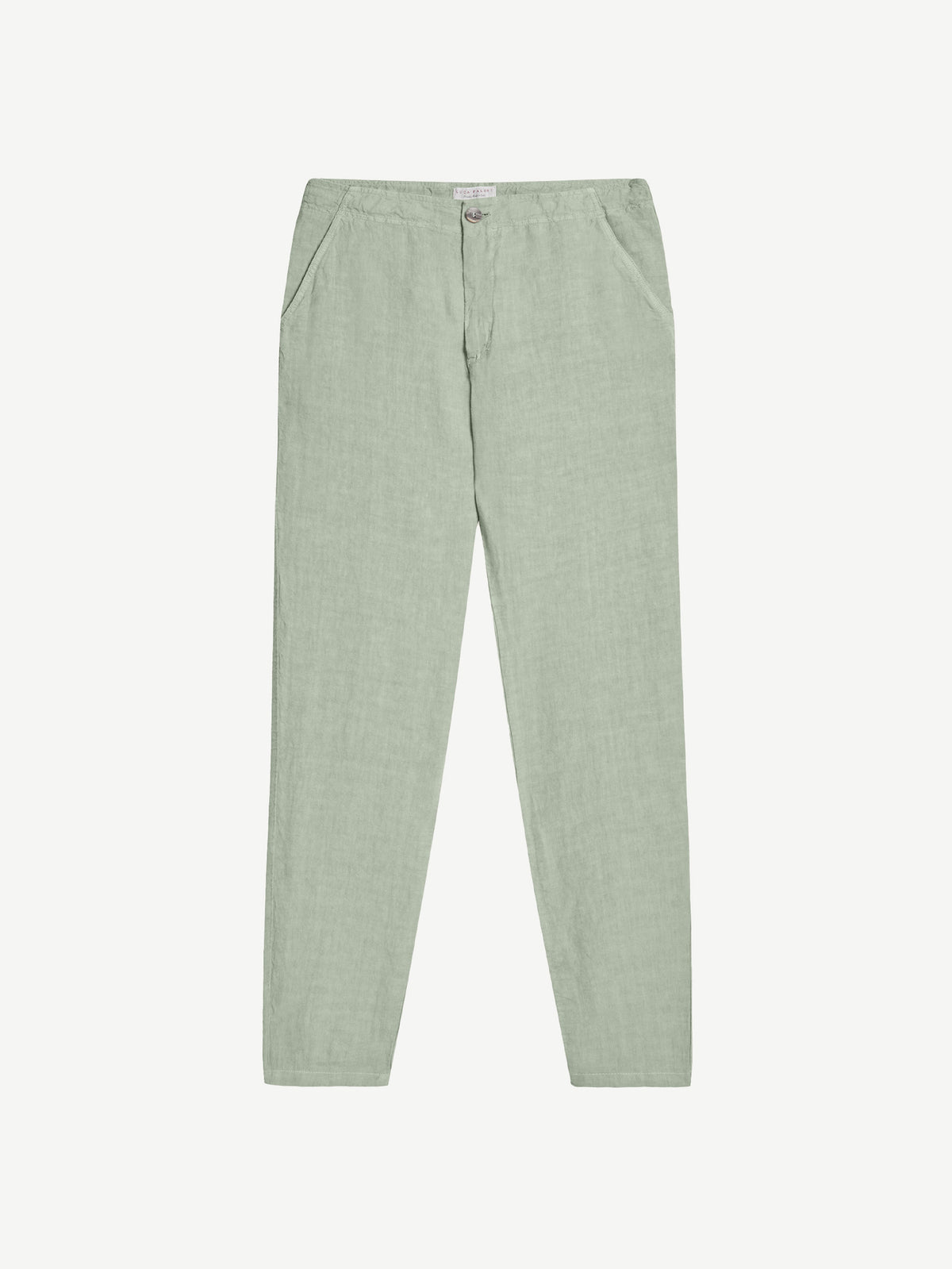 Luca Faloni Linen Lipari Trousers - Sage Green - view 5