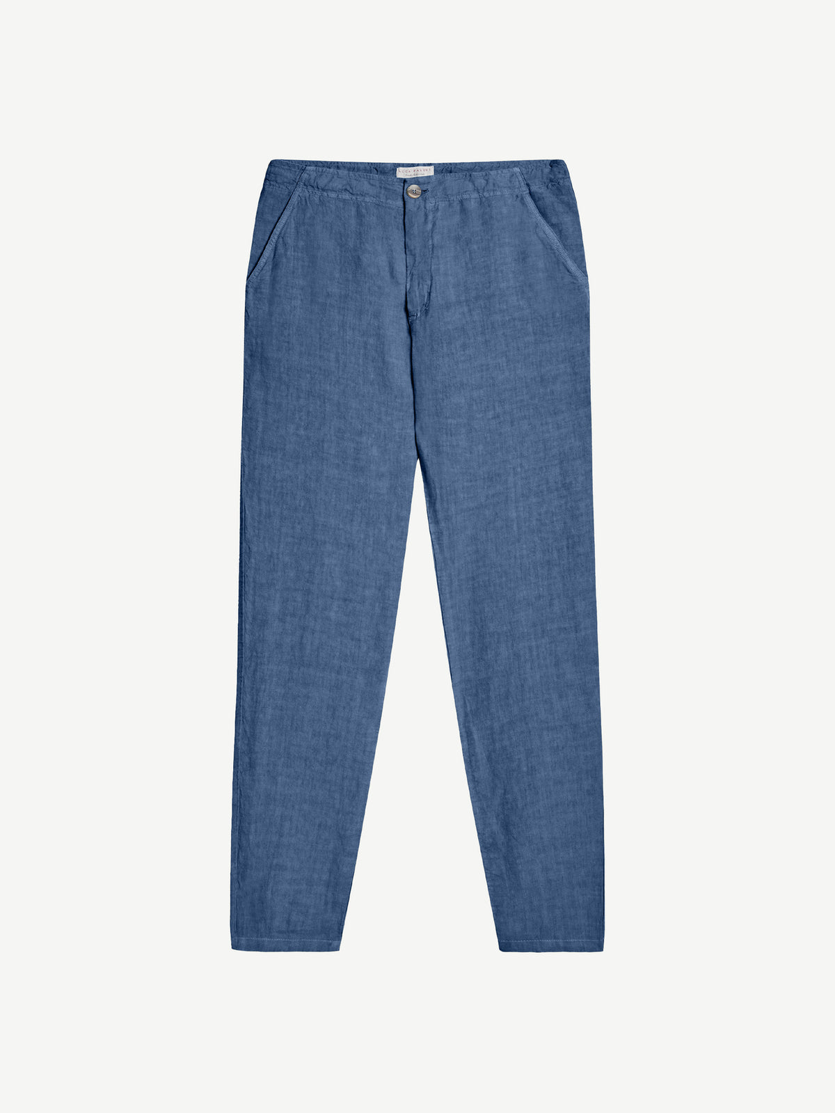 Luca Faloni Linen Lipari Trousers - Capri Blue - view 6
