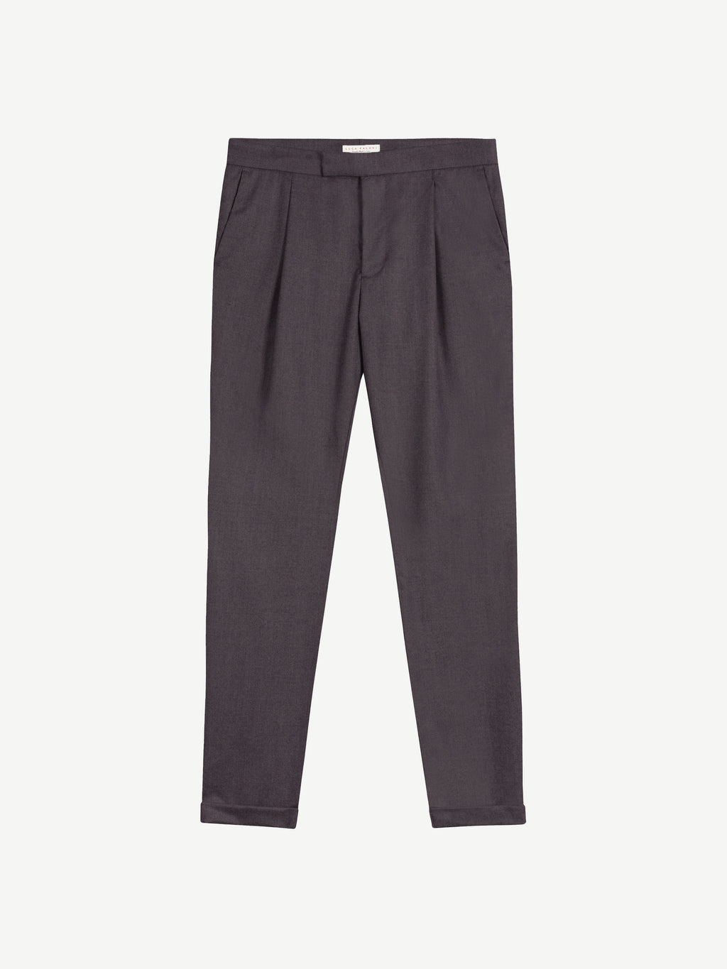 Luca Faloni Virgin Wool Pleated Trousers - Charcoal Grey - view 5