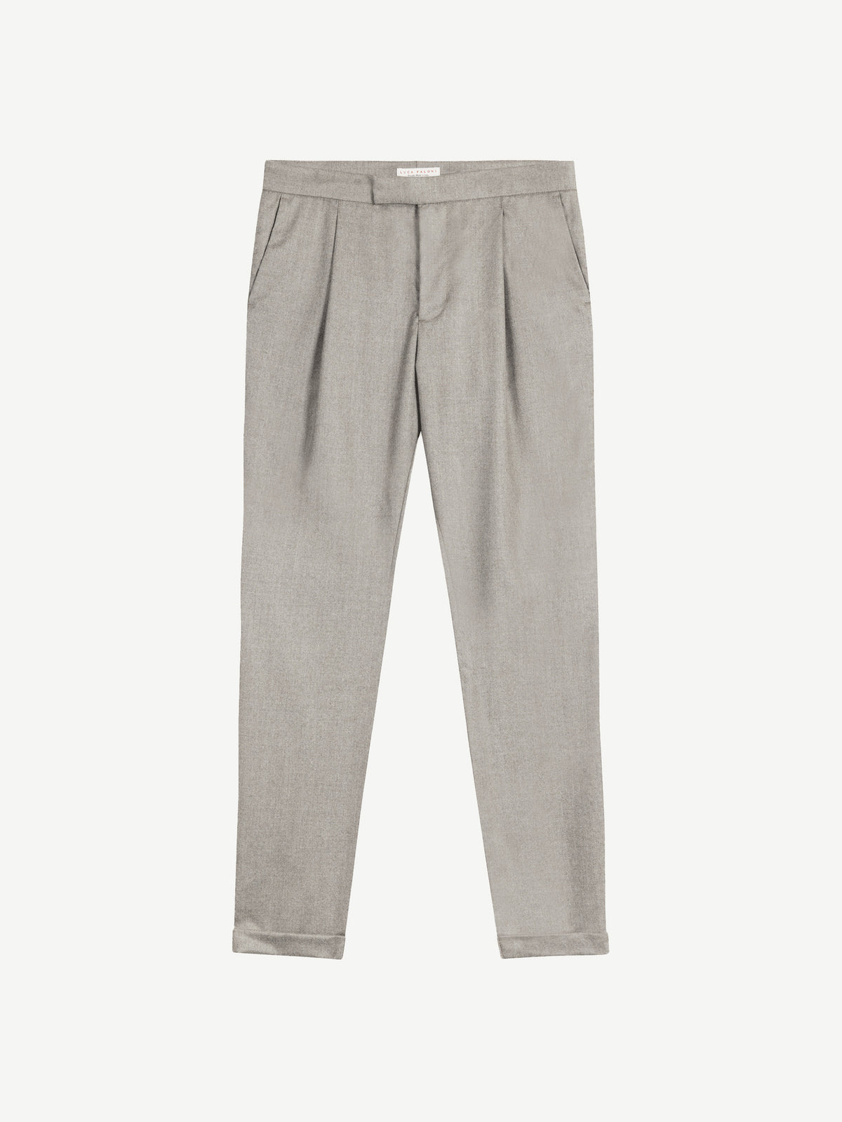 Luca Faloni Virgin Wool Pleated Trousers - Camel Beige - view 5