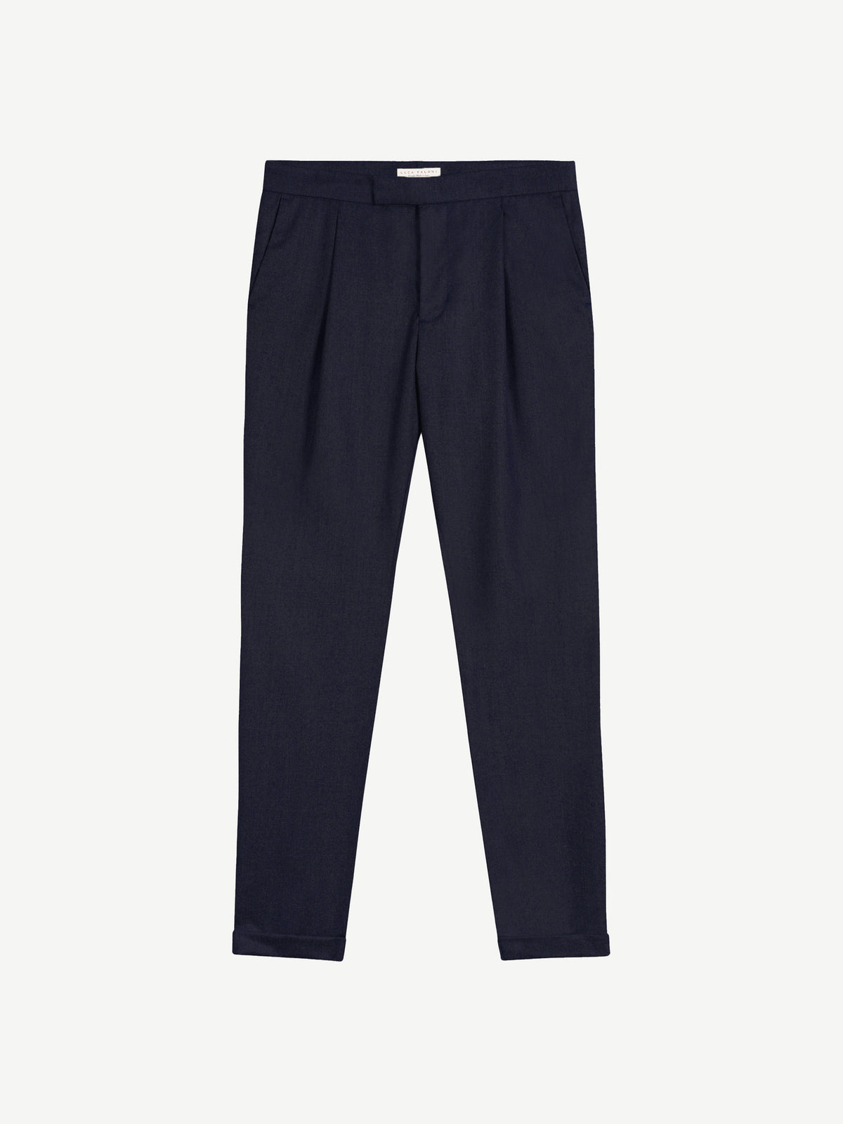 Luca Faloni Virgin Wool Pleated Trousers - Midnight Blue - view 5