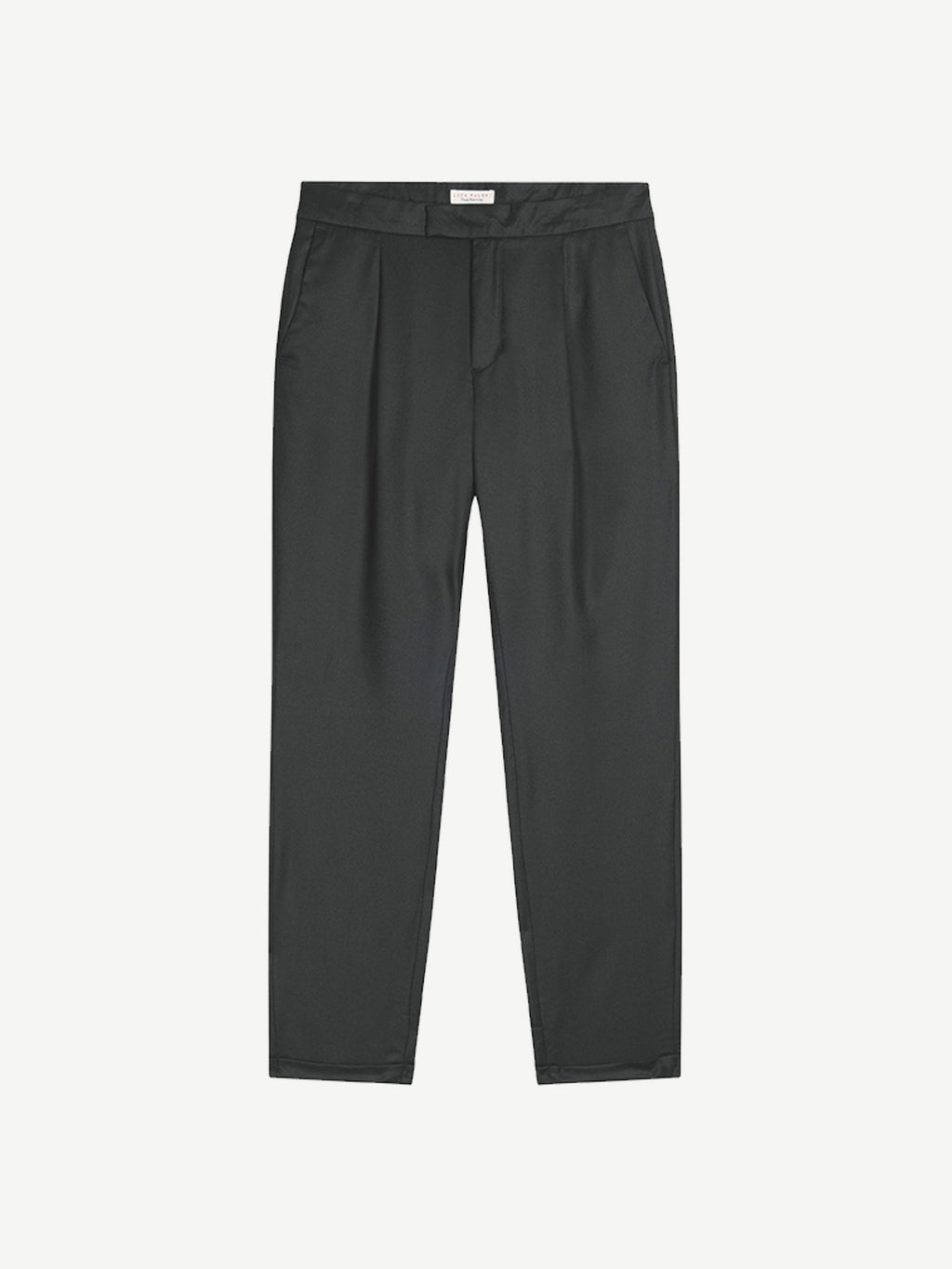 Front view of the Luca Faloni Wool Pleated Trousers in khaki green, laid flat against a white background.