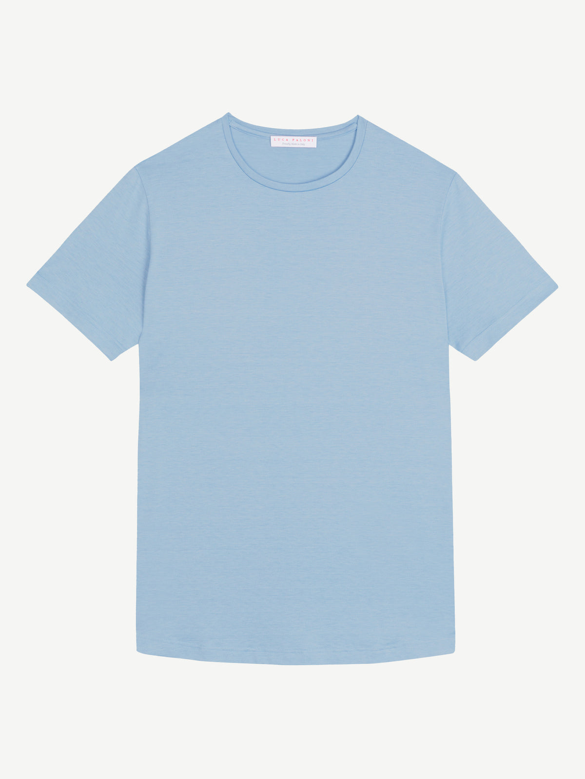 Luca Faloni Silk-Cotton T-Shirt - Light Blue - view 5