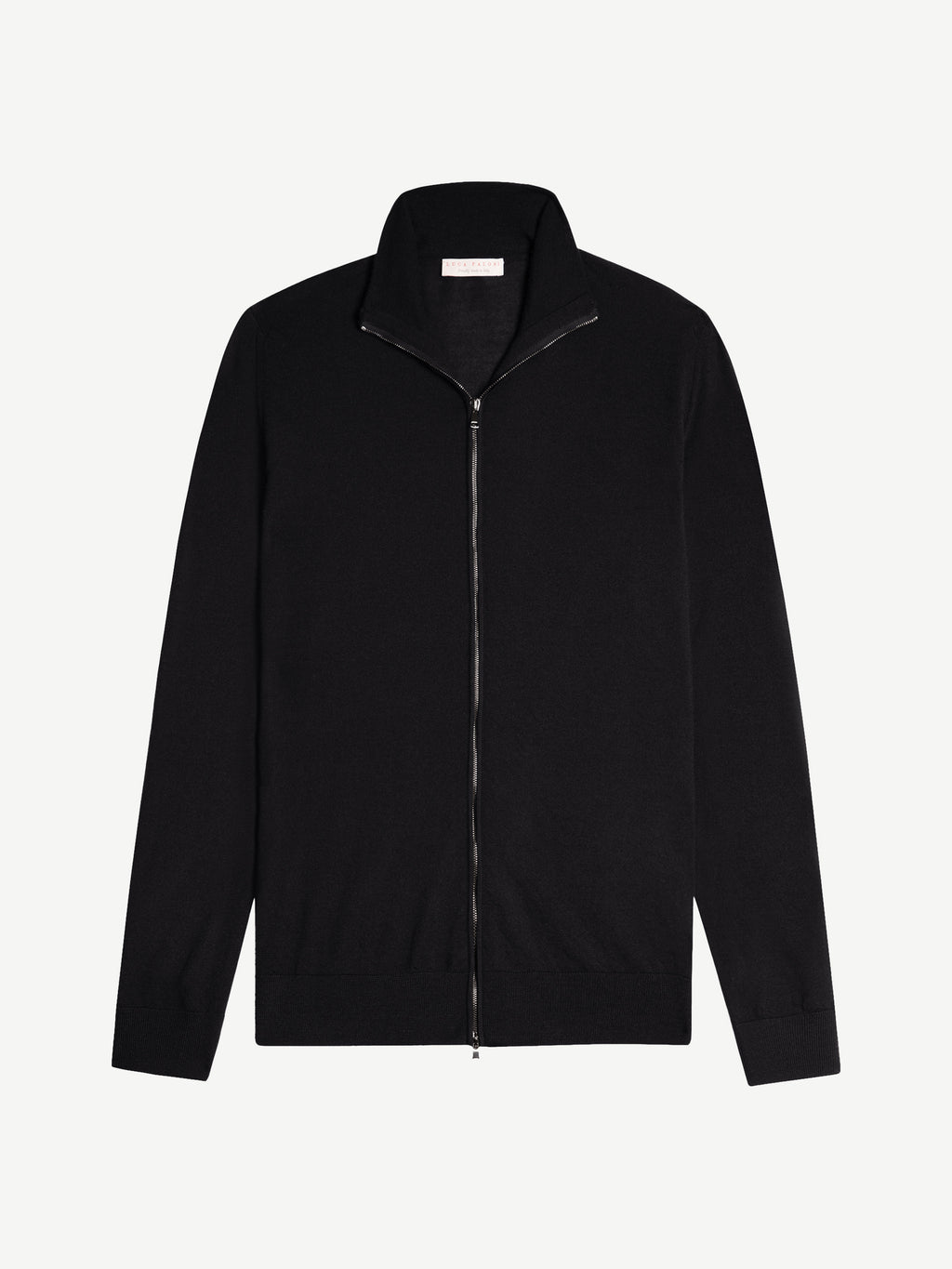 Luca Faloni Silk-Cashmere Zip Cardigan - Black - view 5