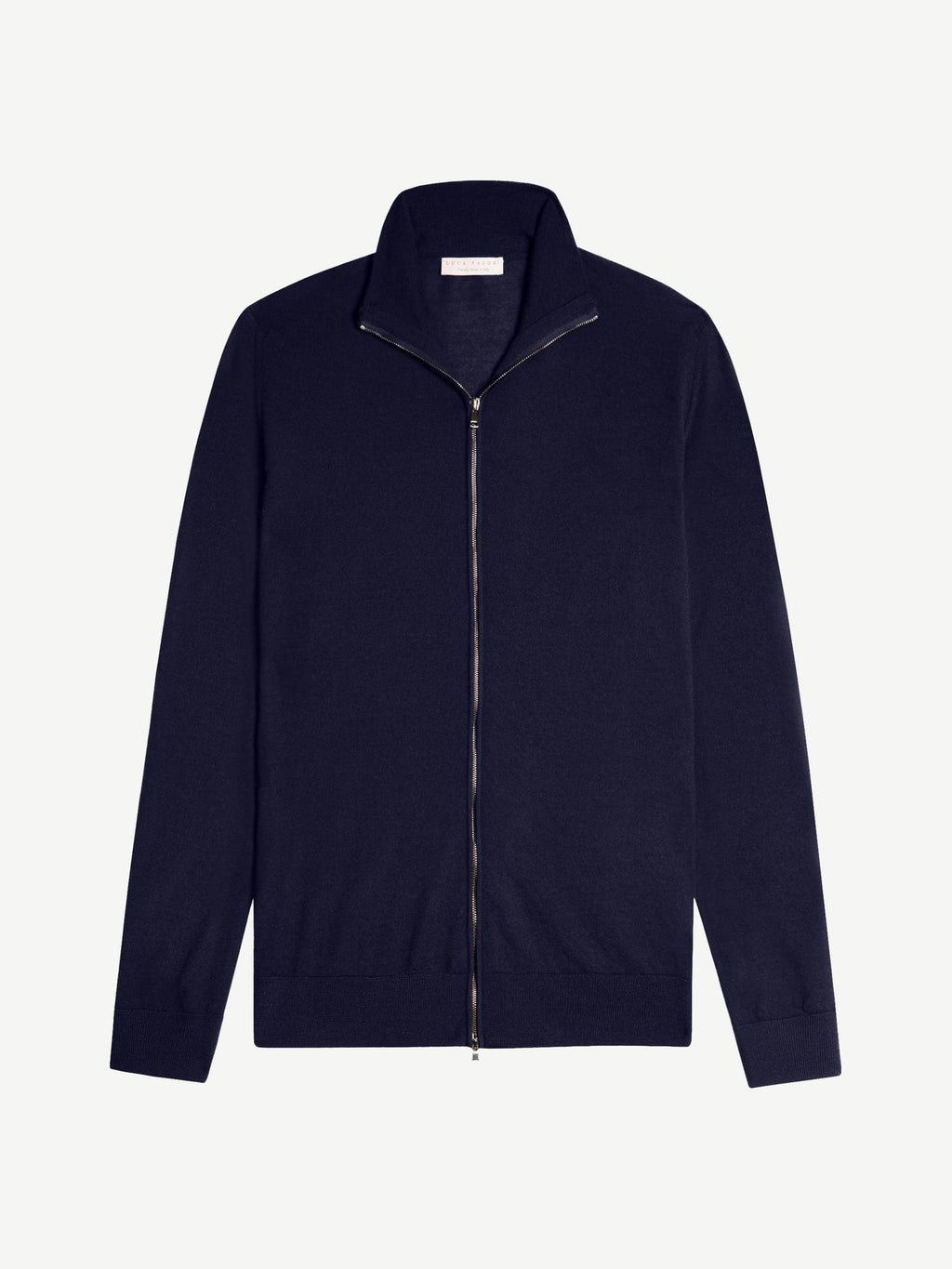 Luca Faloni Silk-Cashmere Zip Cardigan - Navy Blue - view 5