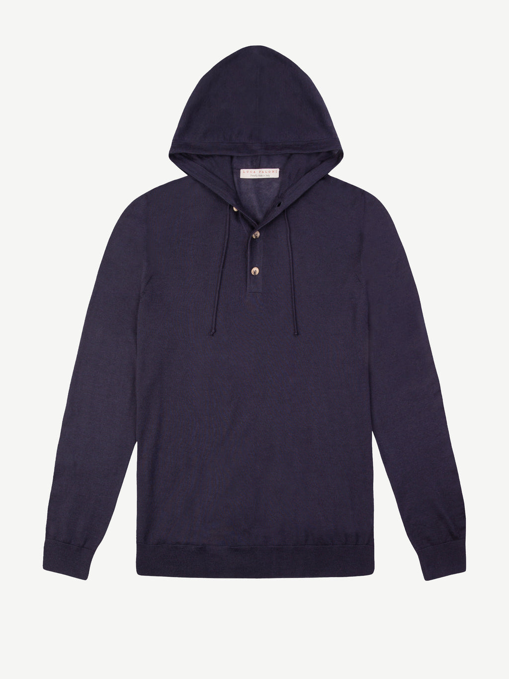 Luca Faloni Silk-Cashmere Hoodie - Navy Blue - view 5