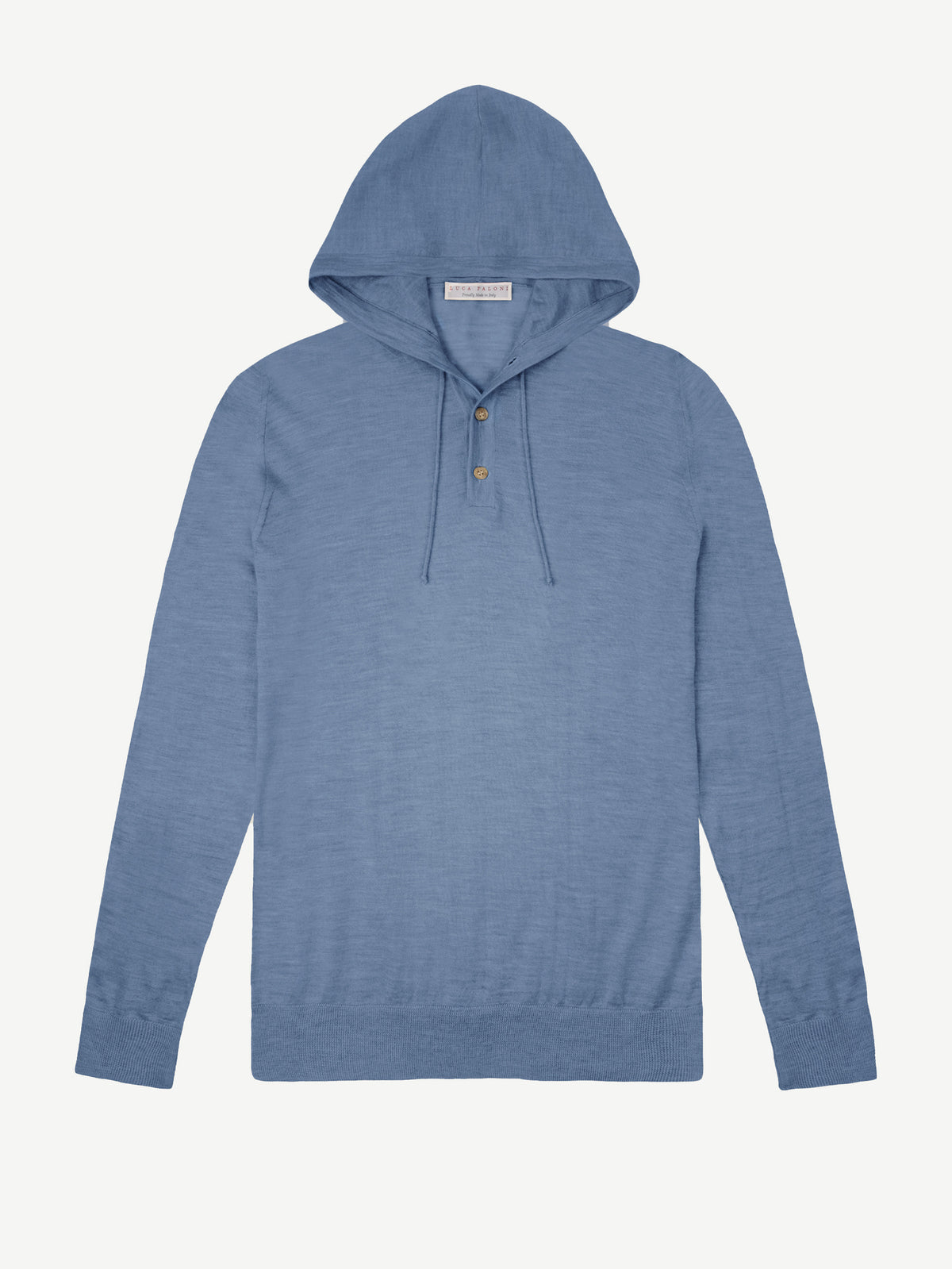 Luca Faloni Silk-Cashmere Hoodie - Azure - view 5