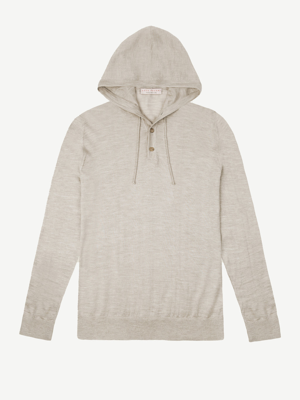 Luca Faloni Silk-Cashmere Hoodie - Oatmeal - view 5
