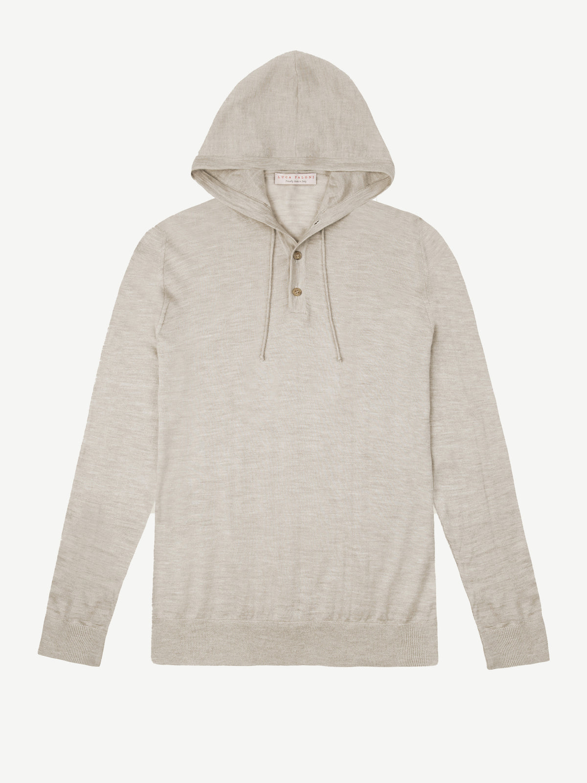 Luca Faloni Silk-Cashmere Hoodie - Oatmeal - view 5