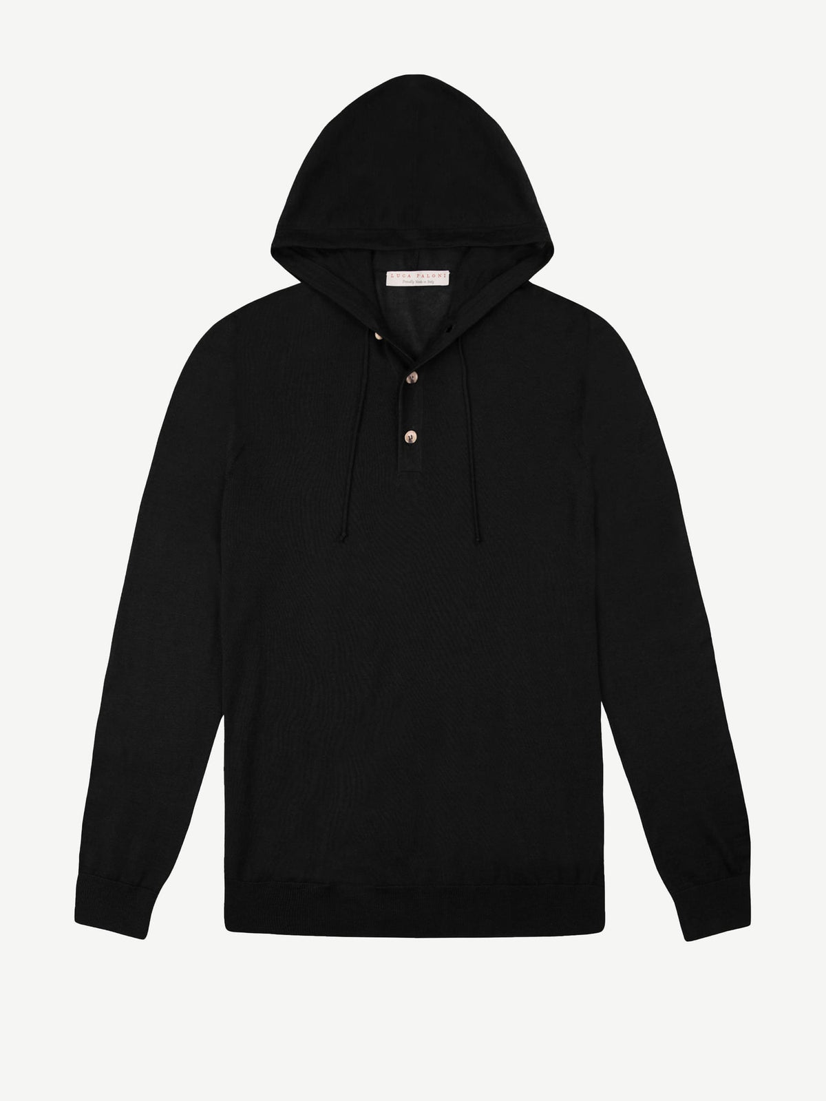 Luca Faloni Silk-Cashmere Hoodie - Black - view 5