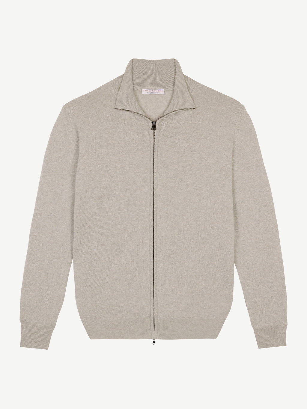 Luca Faloni 2-Ply Cashmere Zip Cardigan - Almond - view 5