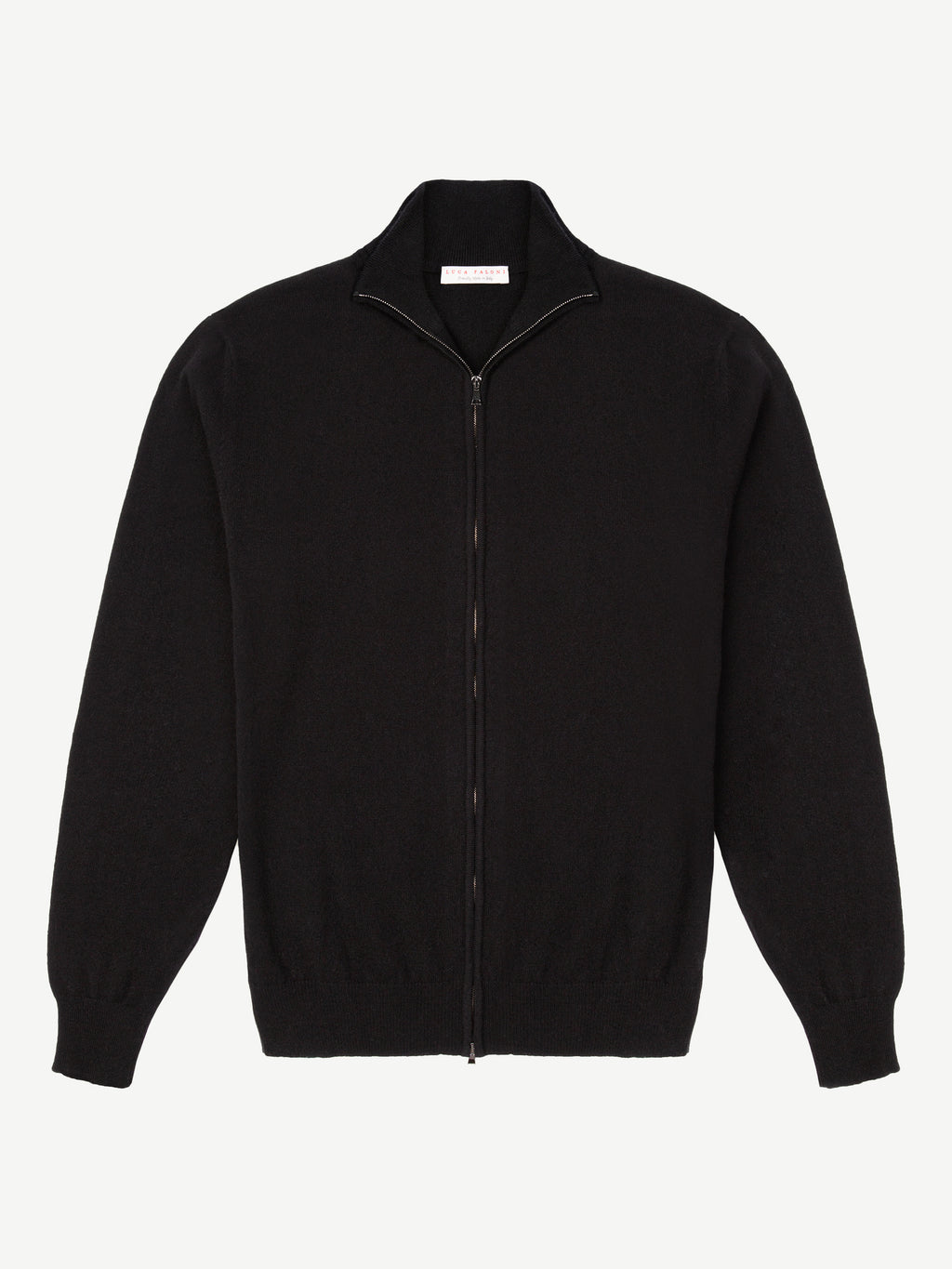 Luca Faloni 2-Ply Cashmere Zip Cardigan - Black - view 5