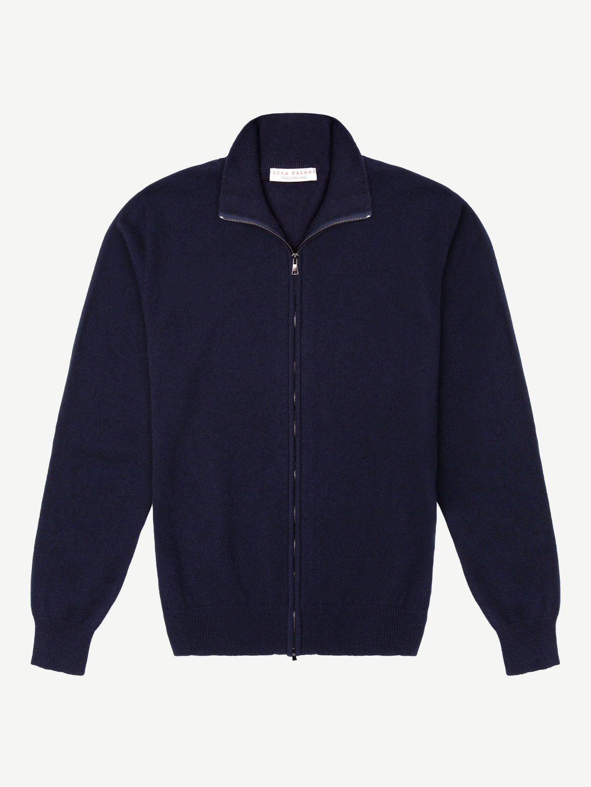 Luca Faloni 2-Ply Cashmere Zip Cardigan - Midnight Blue - view 5