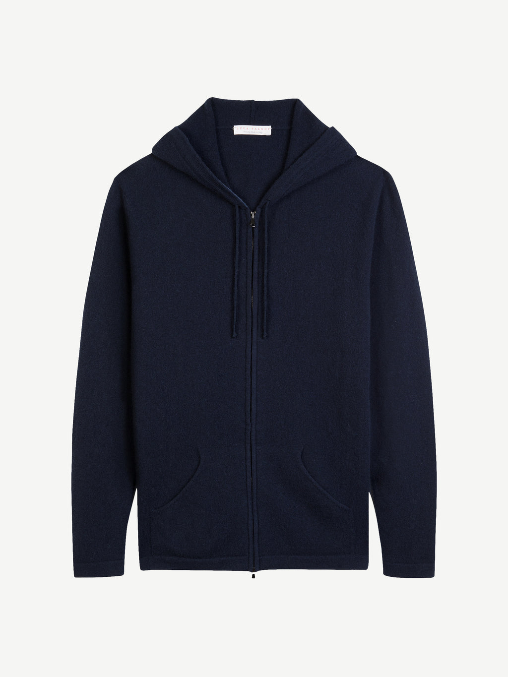 Luca Faloni 2-Ply Cashmere Zip Hoodie - Midnight Blue - view 5