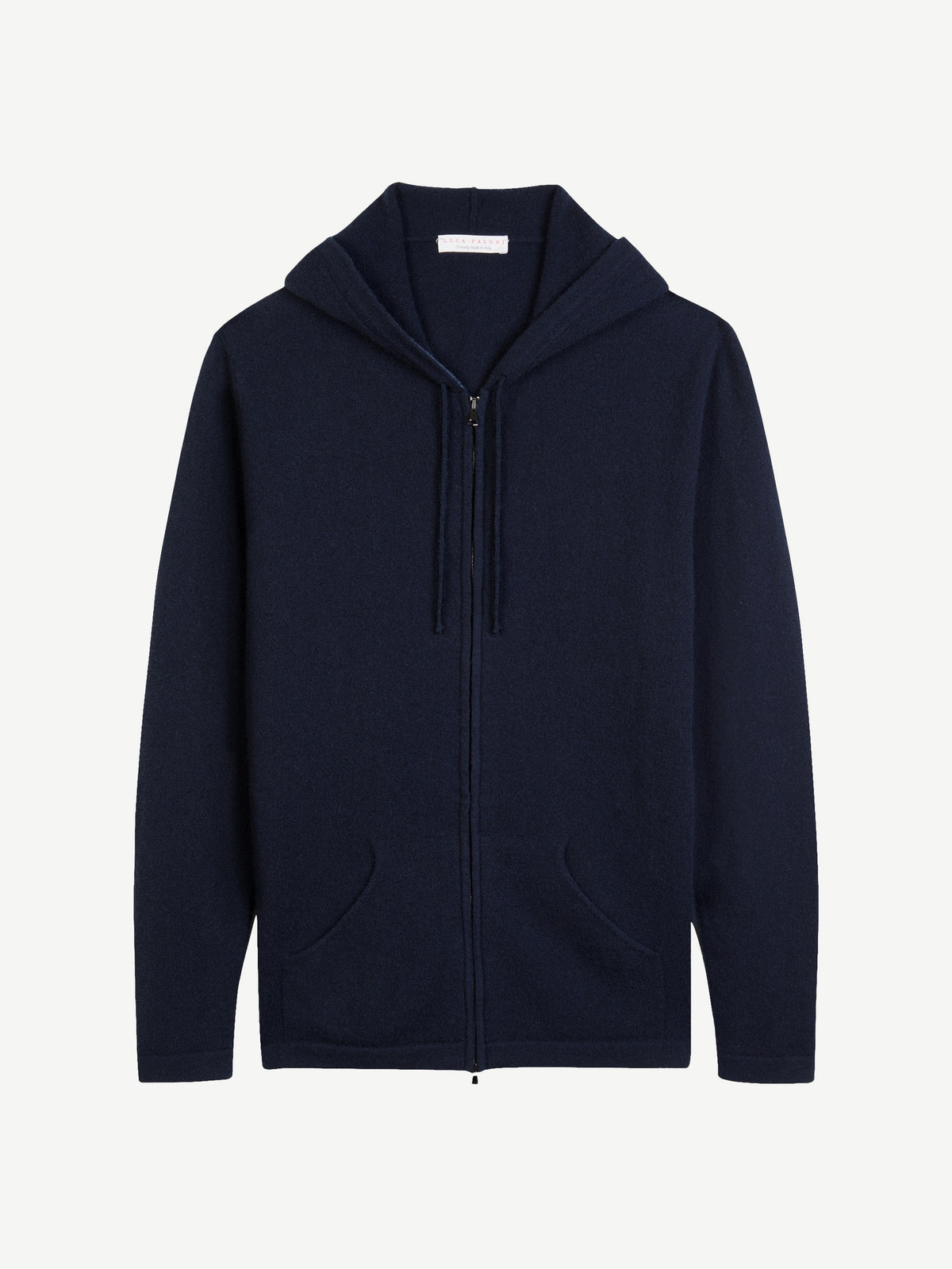 Luca Faloni 2-Ply Cashmere Zip Hoodie - Midnight Blue - view 5