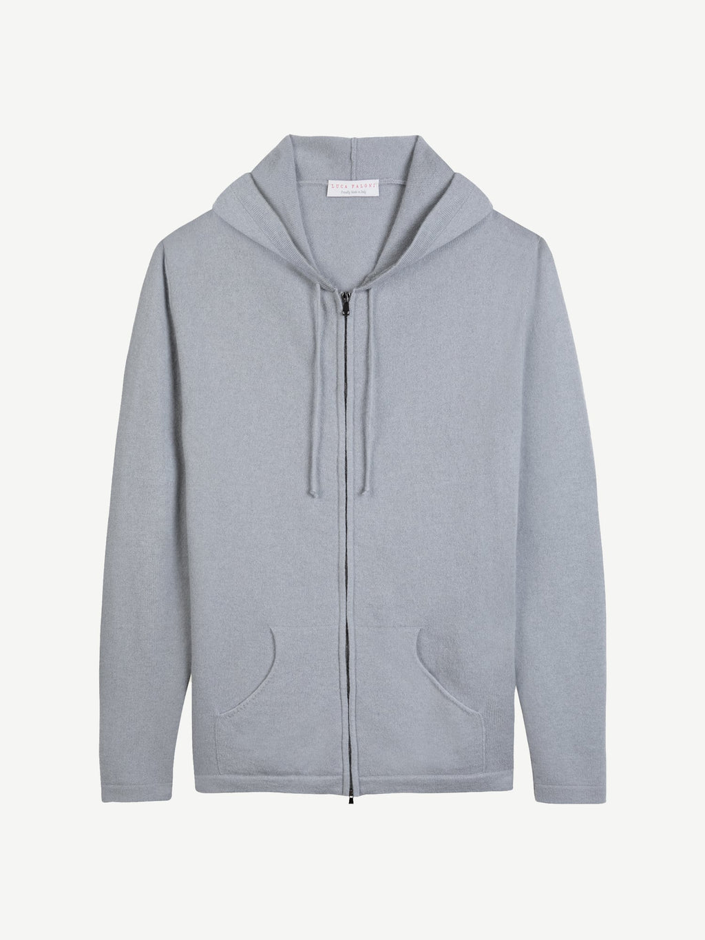 Luca Faloni 2-Ply Cashmere Zip Hoodie - Misty Grey - view 5