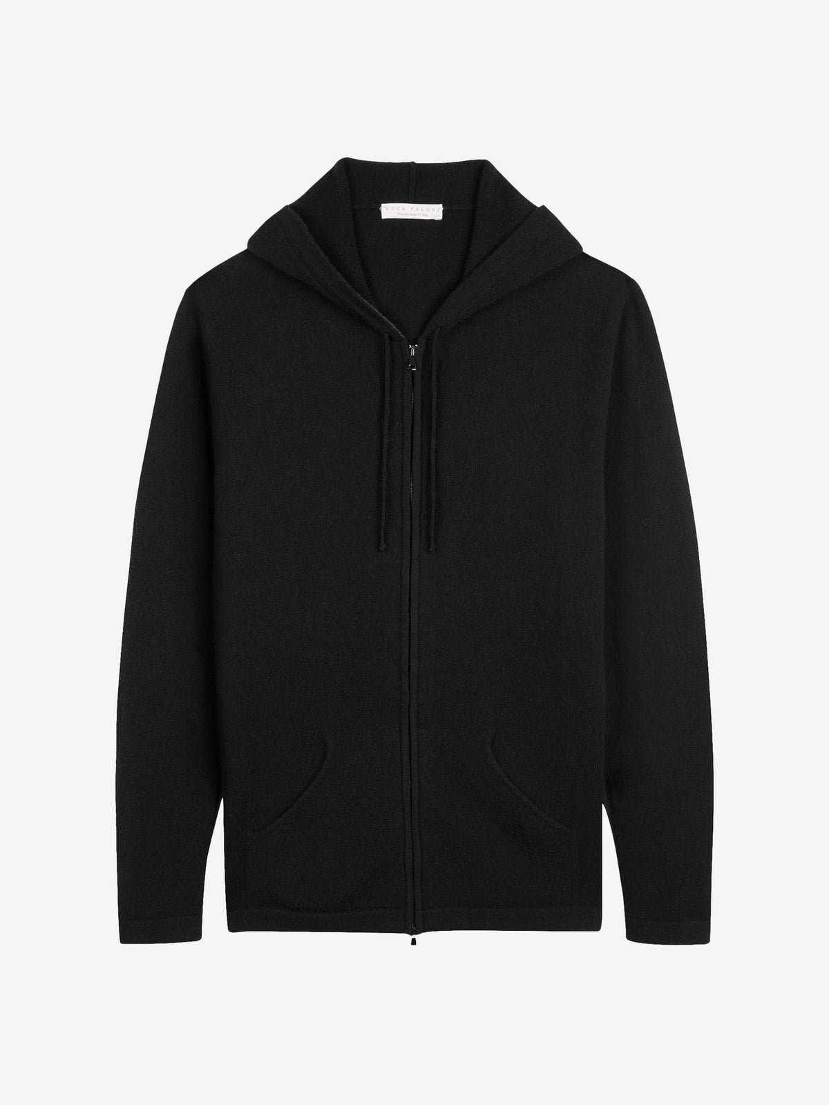 Luca Faloni 2-Ply Cashmere Zip Hoodie - Black - view 5