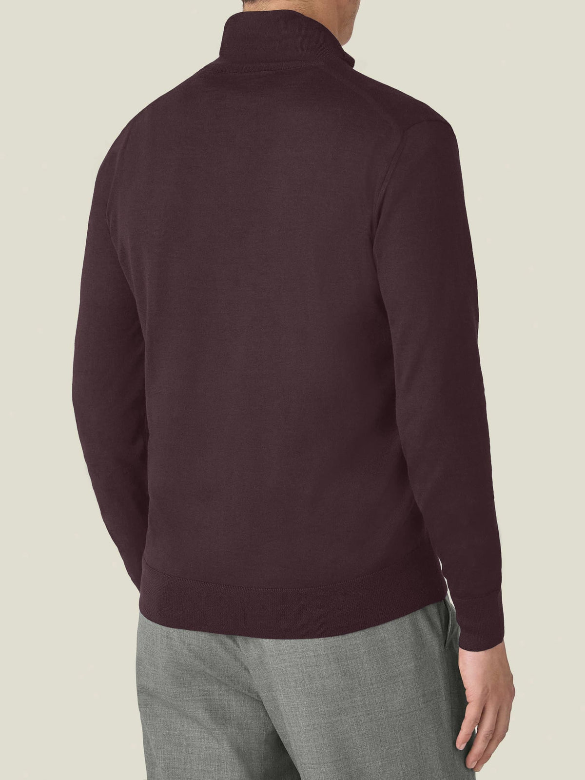 Luca Faloni Silk-Cashmere Zip-up - Grape - view 3