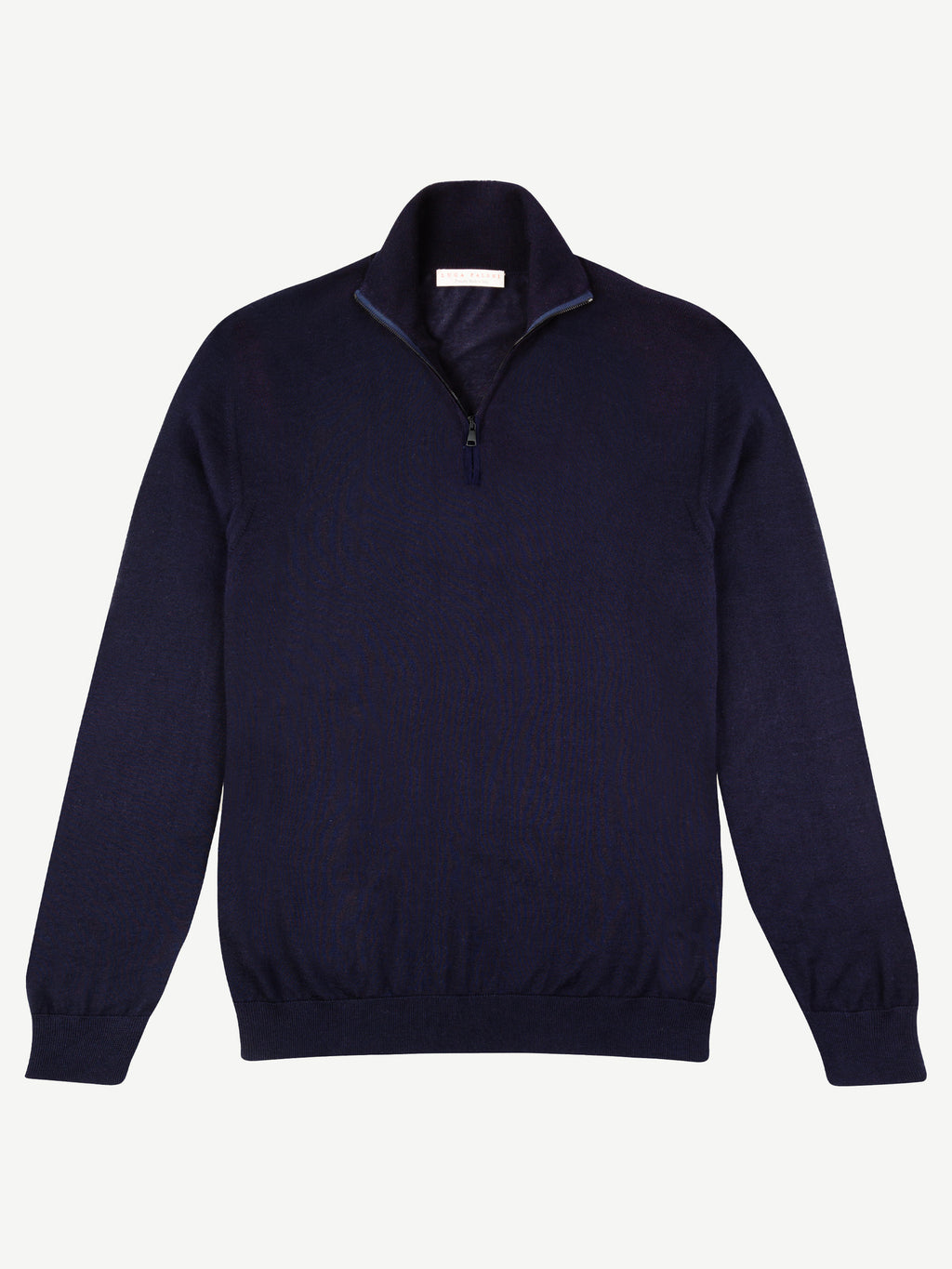 Luca Faloni Silk-Cashmere Zip-up - Navy Blue - view 5