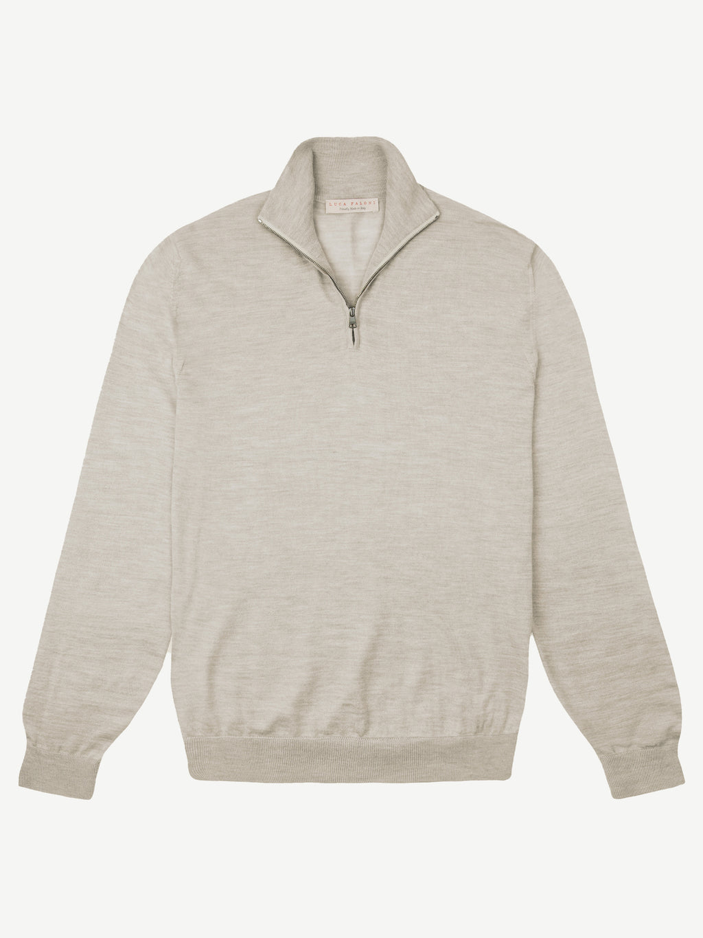 Luca Faloni Silk-Cashmere Zip-up - Oatmeal - view 5