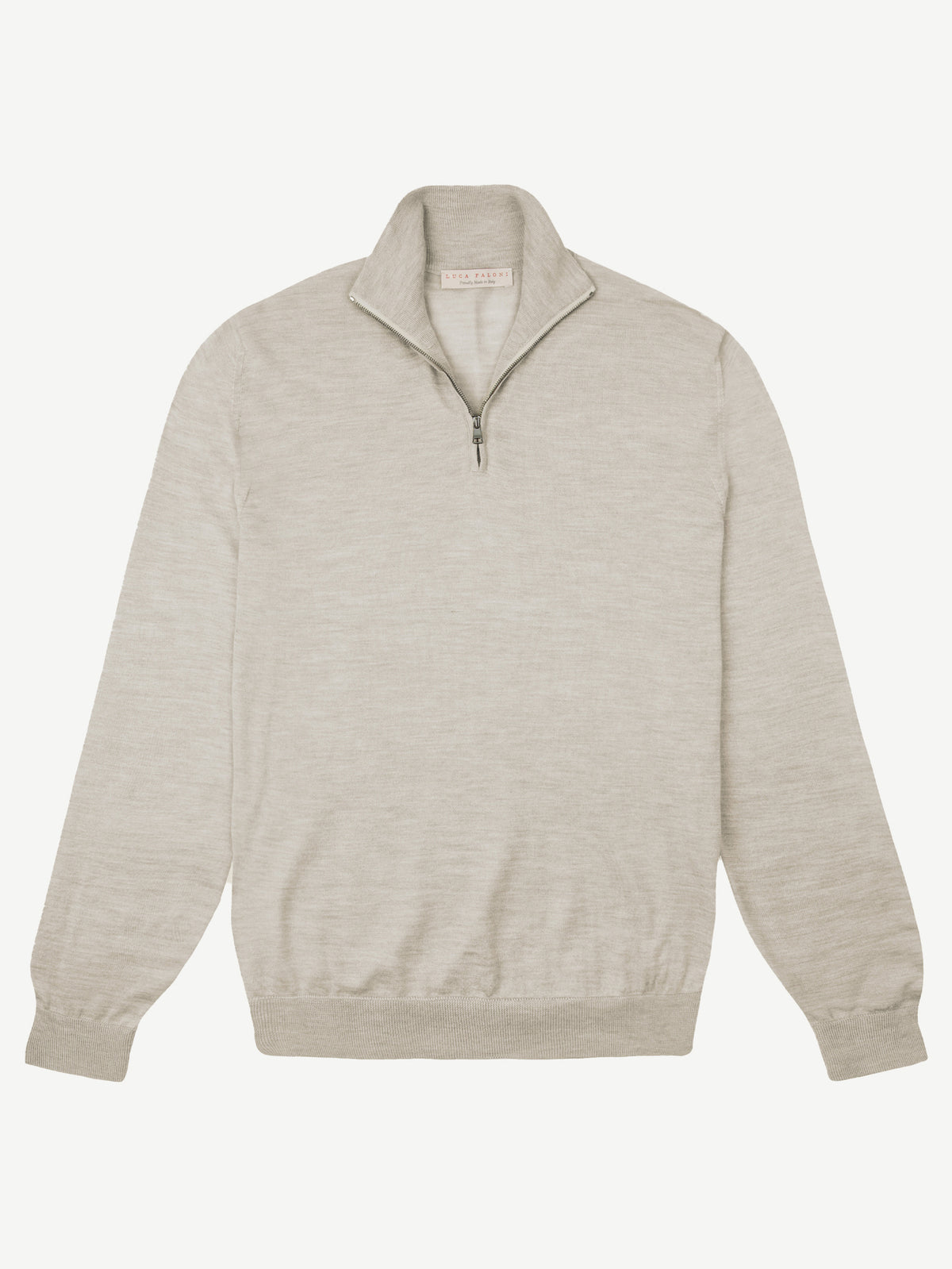 Luca Faloni Silk-Cashmere Zip-up - Oatmeal - view 5