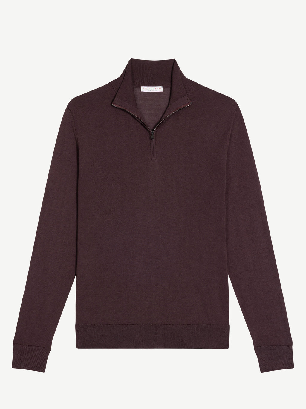 Luca Faloni Silk-Cashmere Zip-up - Grape - view 5
