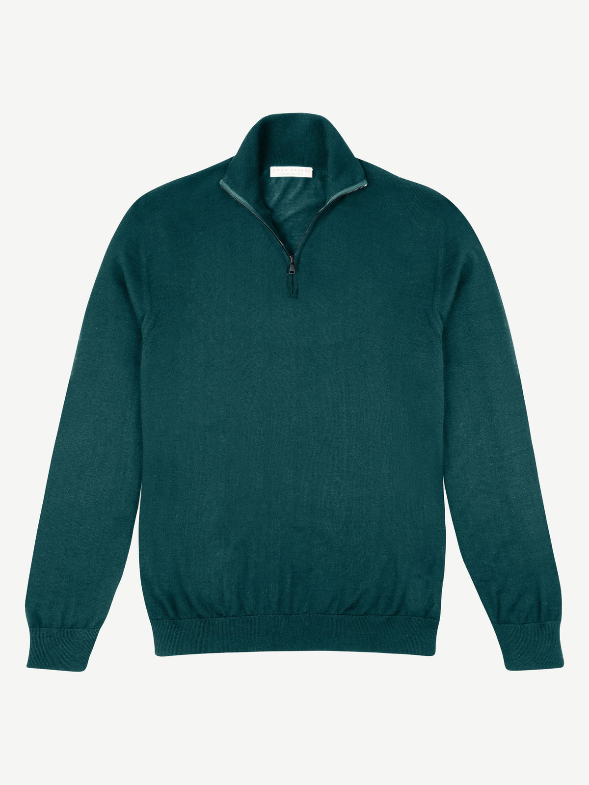 Luca Faloni Silk-Cashmere Zip-up - Forest Green - view 5