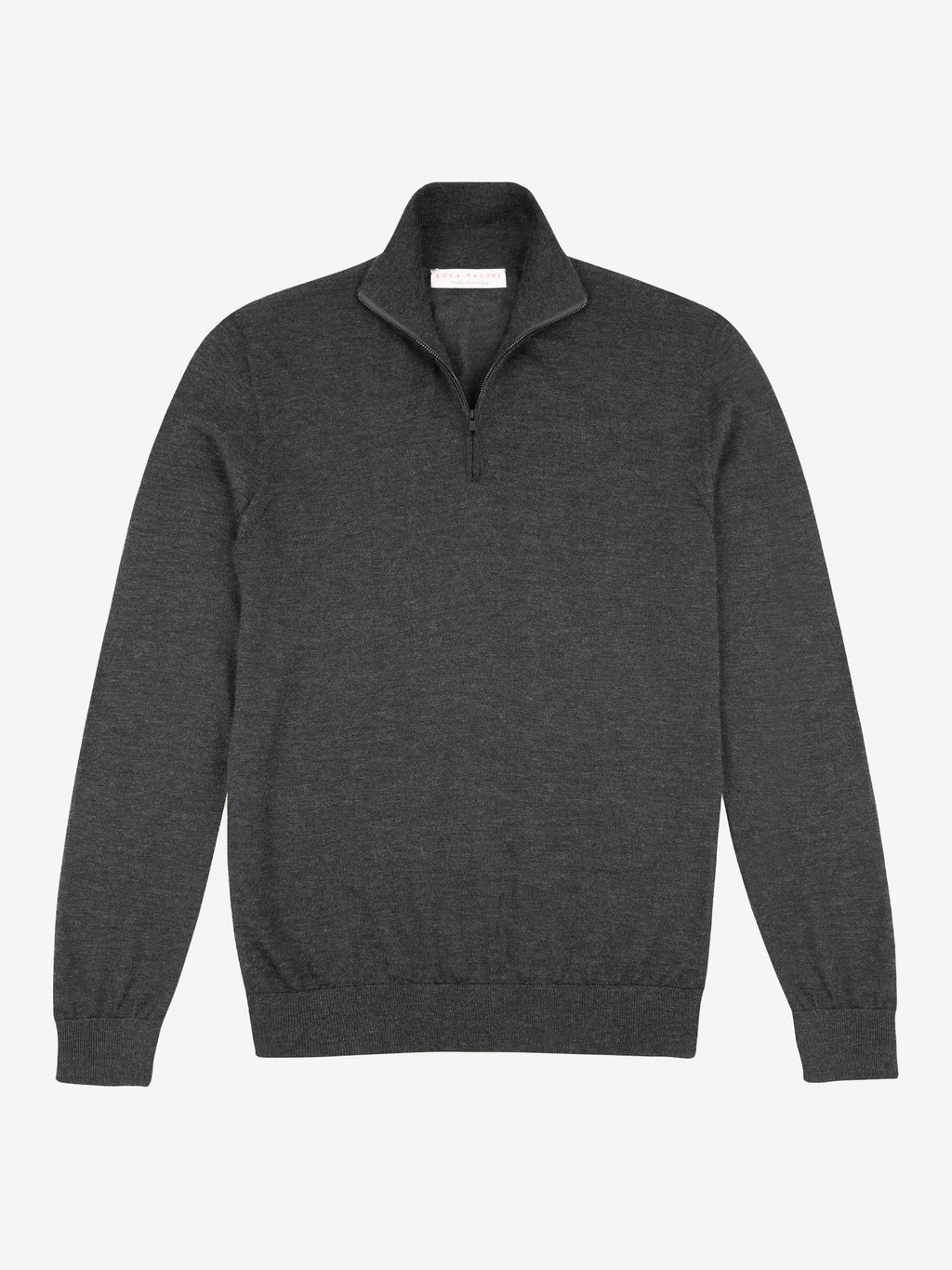 Luca Faloni Silk-Cashmere Zip-up - Charcoal Grey - view 5