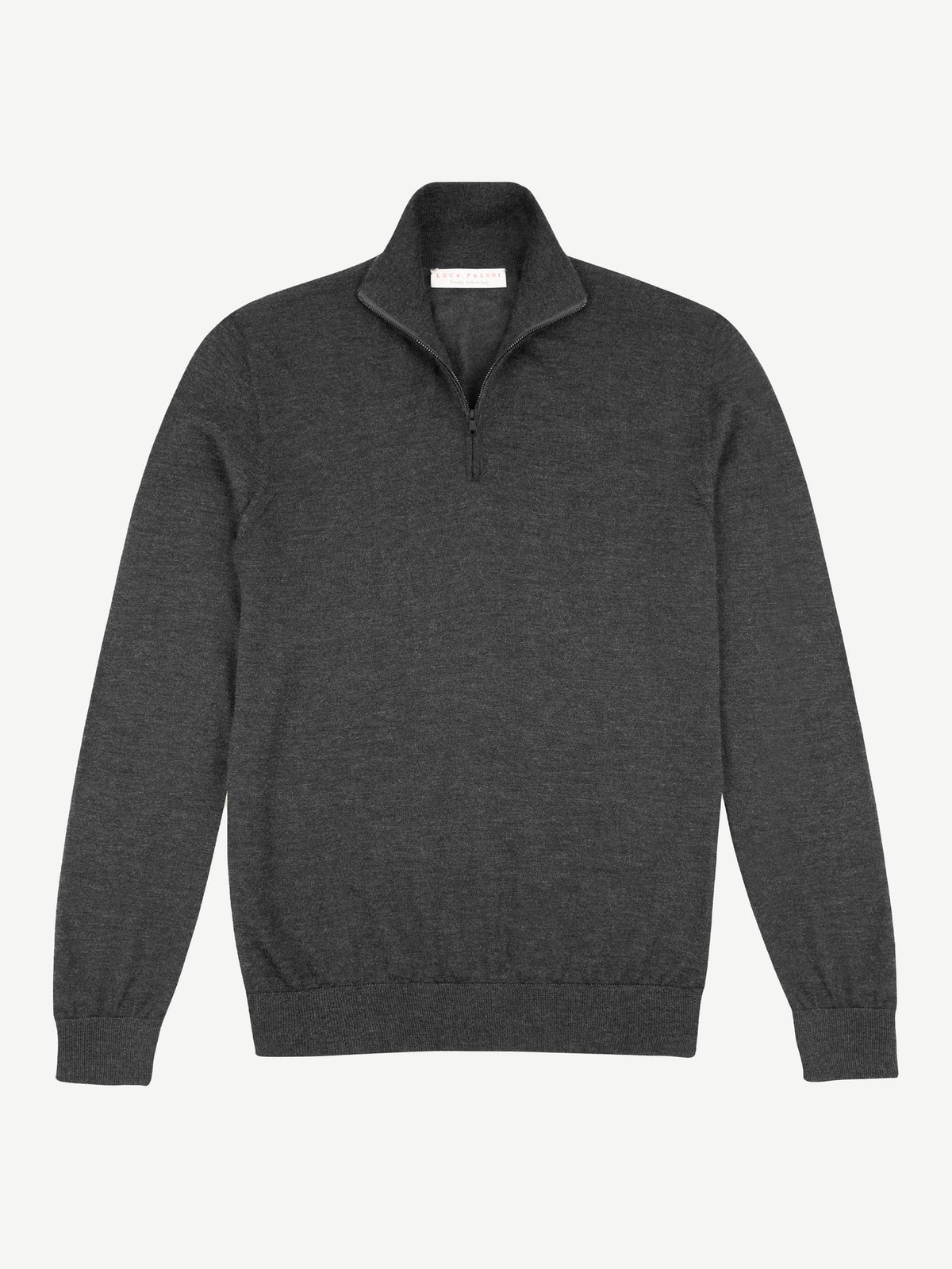 Luca Faloni Silk-Cashmere Zip-up - Charcoal Grey - view 5