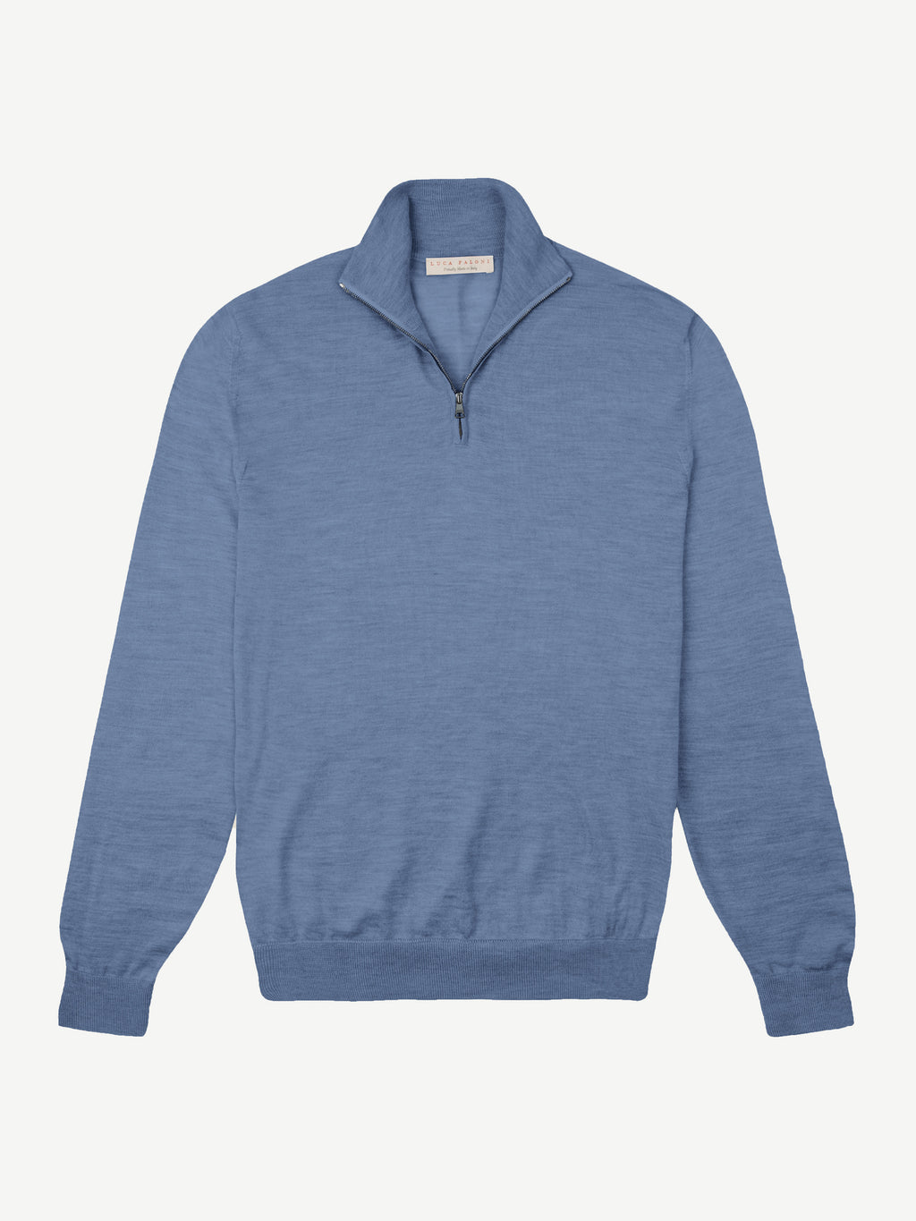 Luca Faloni Silk-Cashmere Zip-up - Azure - view 5