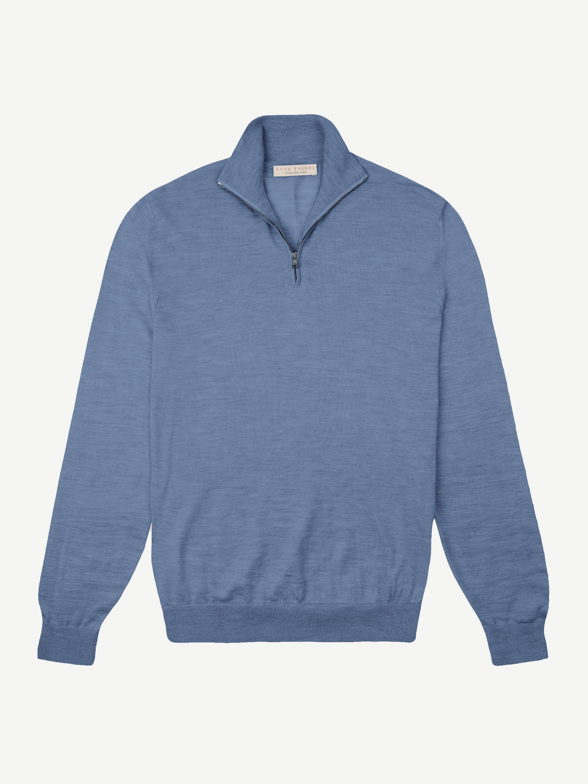 Luca Faloni Silk-Cashmere Zip-up - Azure - view 5