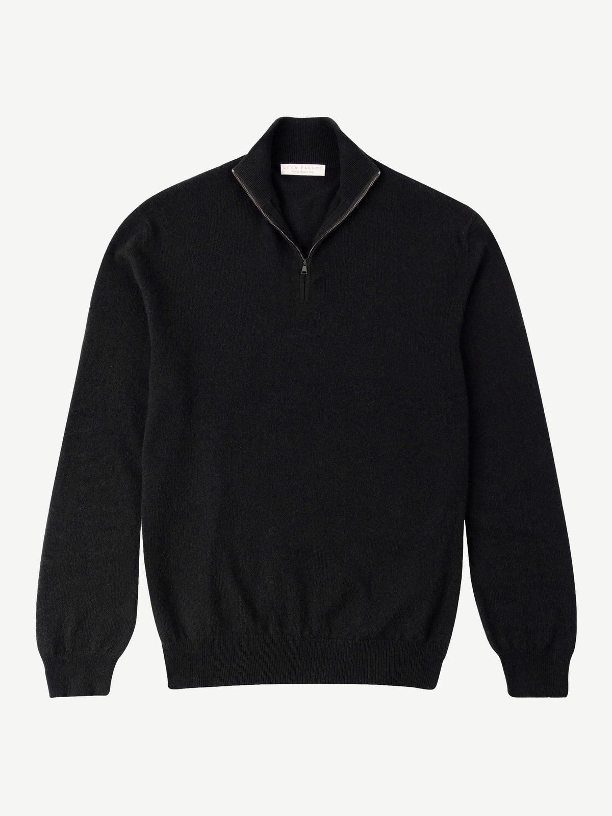 Luca Faloni 2-Ply Cashmere Zip-up - Black - view 5