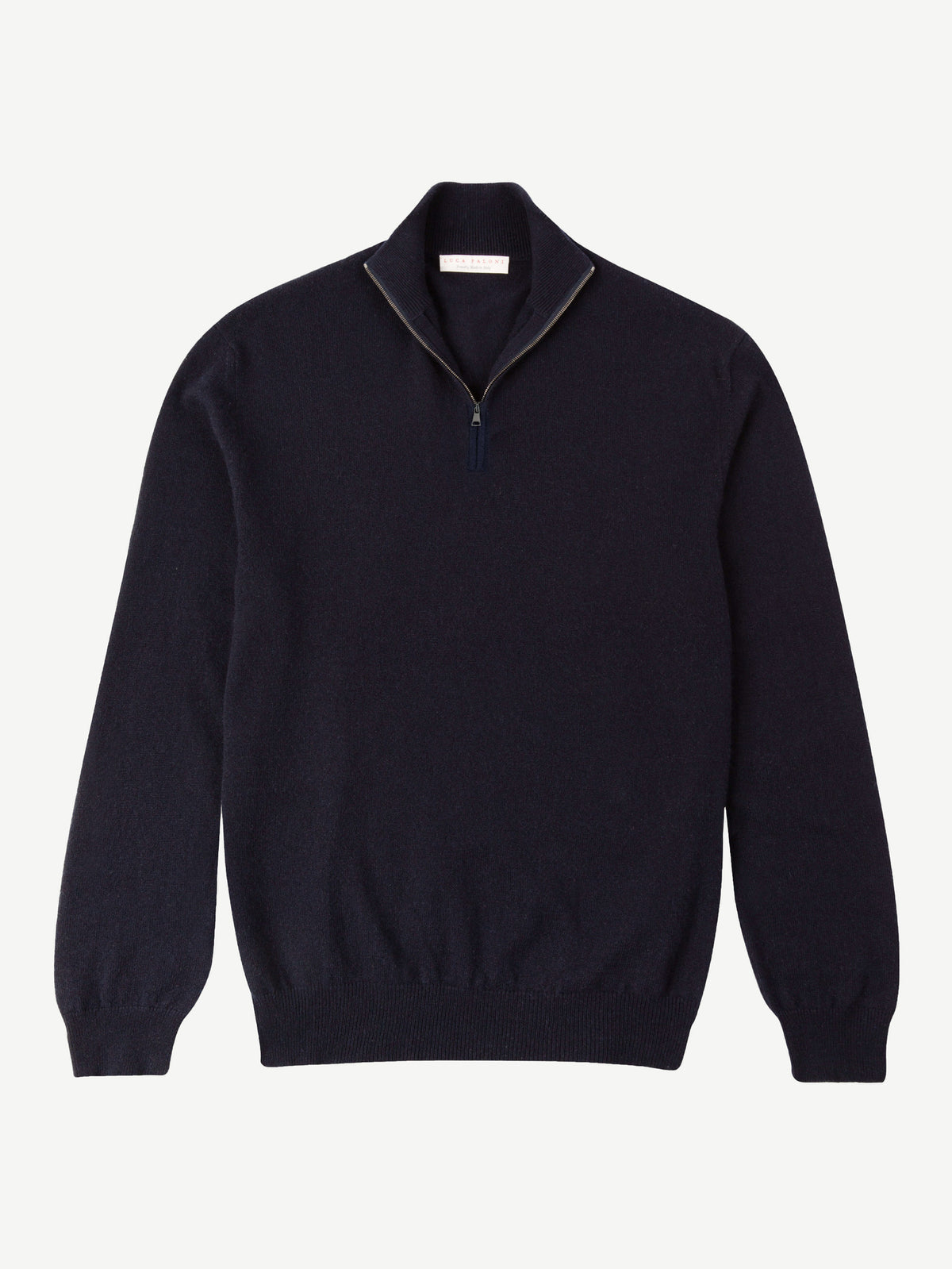 Luca Faloni Cashmere Zip-up - Midnight Blue - view 5