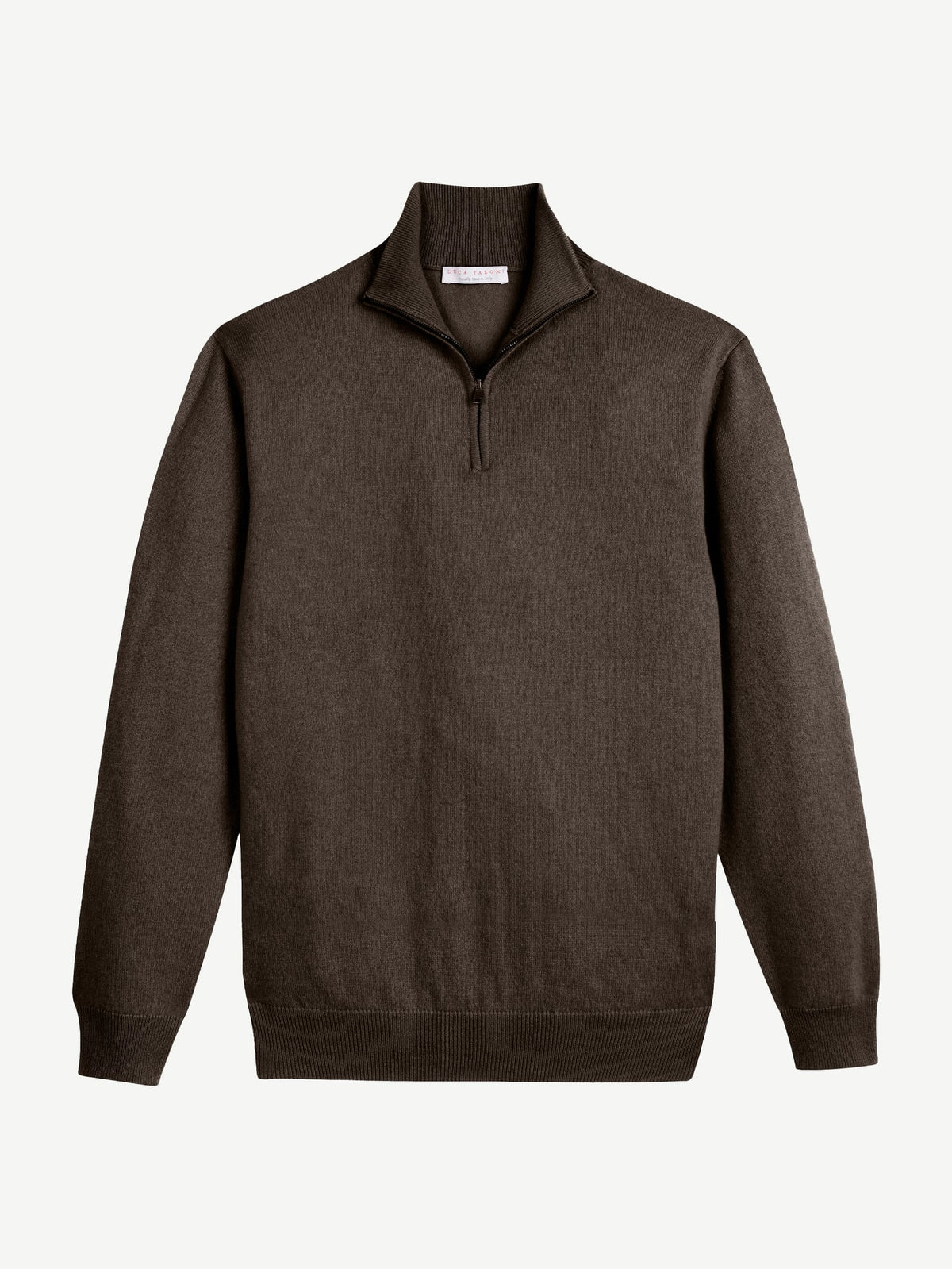 Luca Faloni 2-Ply Cashmere Zip-up - Chocolate Brown - view 5
