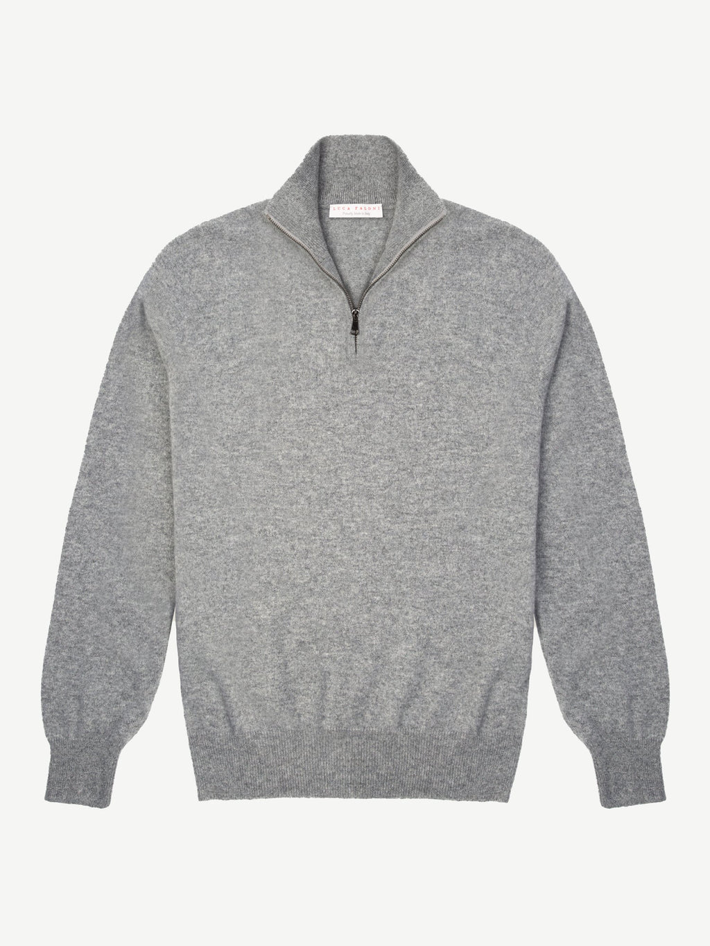Luca Faloni 2-Ply Cashmere Zip-up - Dolomiti Grey - view 5