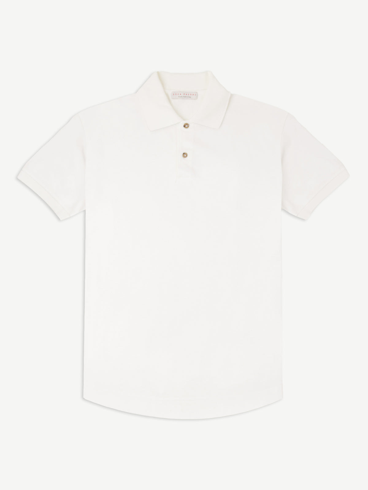 Luca Faloni Cotton Piqué Classic Polo - White - view 5