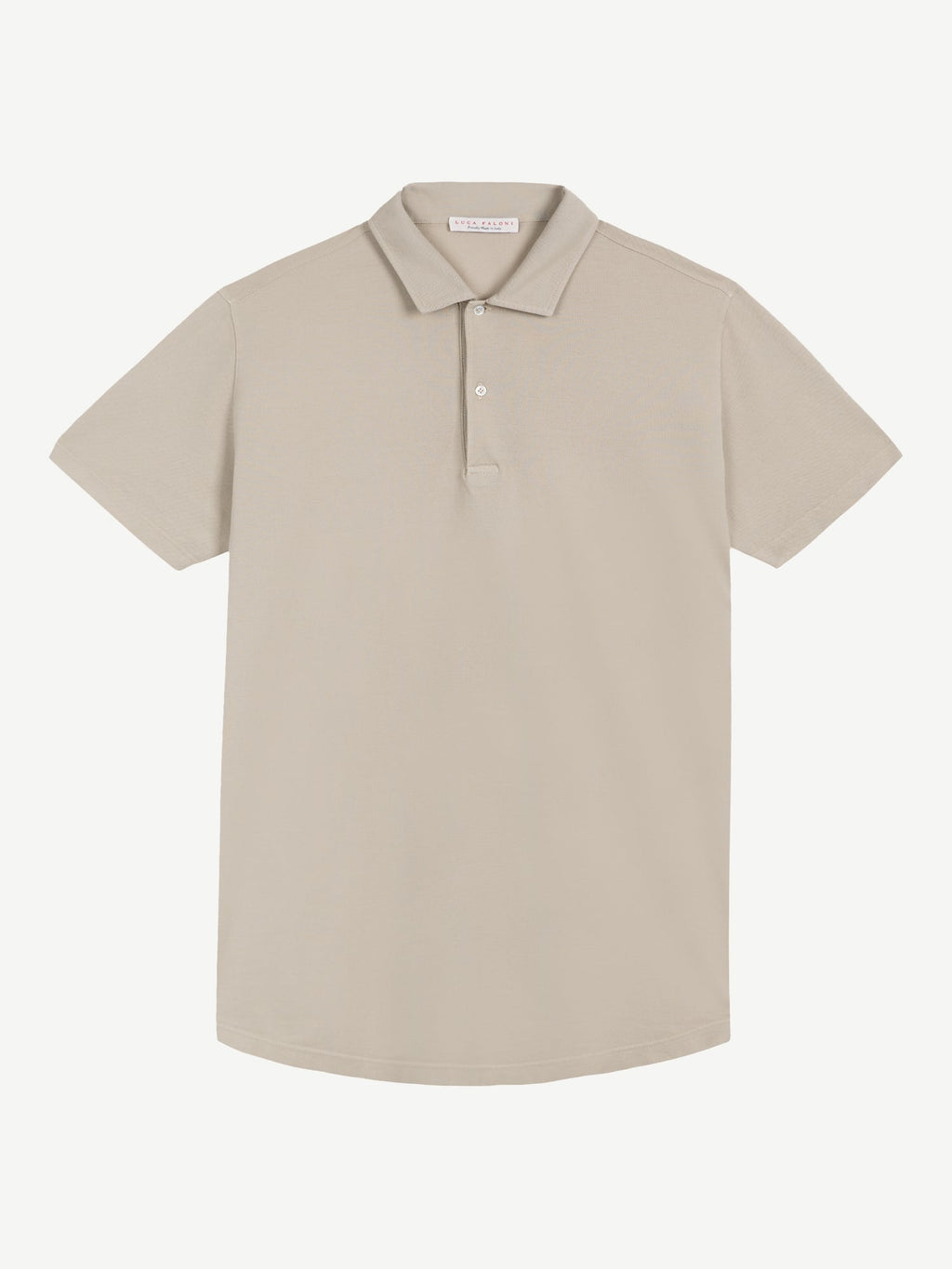 Luca Faloni Cotton Piqué Classic Polo - Oatmeal - view 5