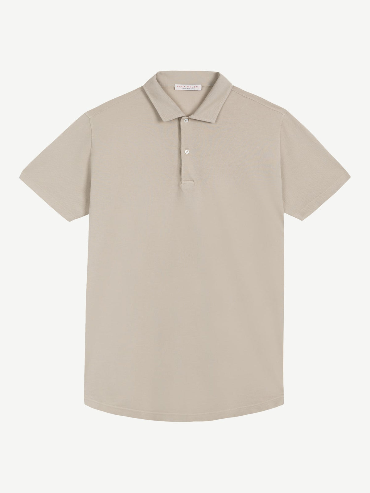 Luca Faloni Cotton Piqué Classic Polo - Oatmeal - view 5