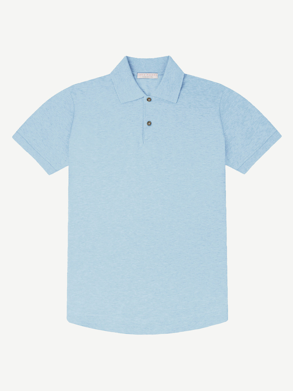 Luca Faloni Cotton Piqué Classic Polo - Light Blue - view 5