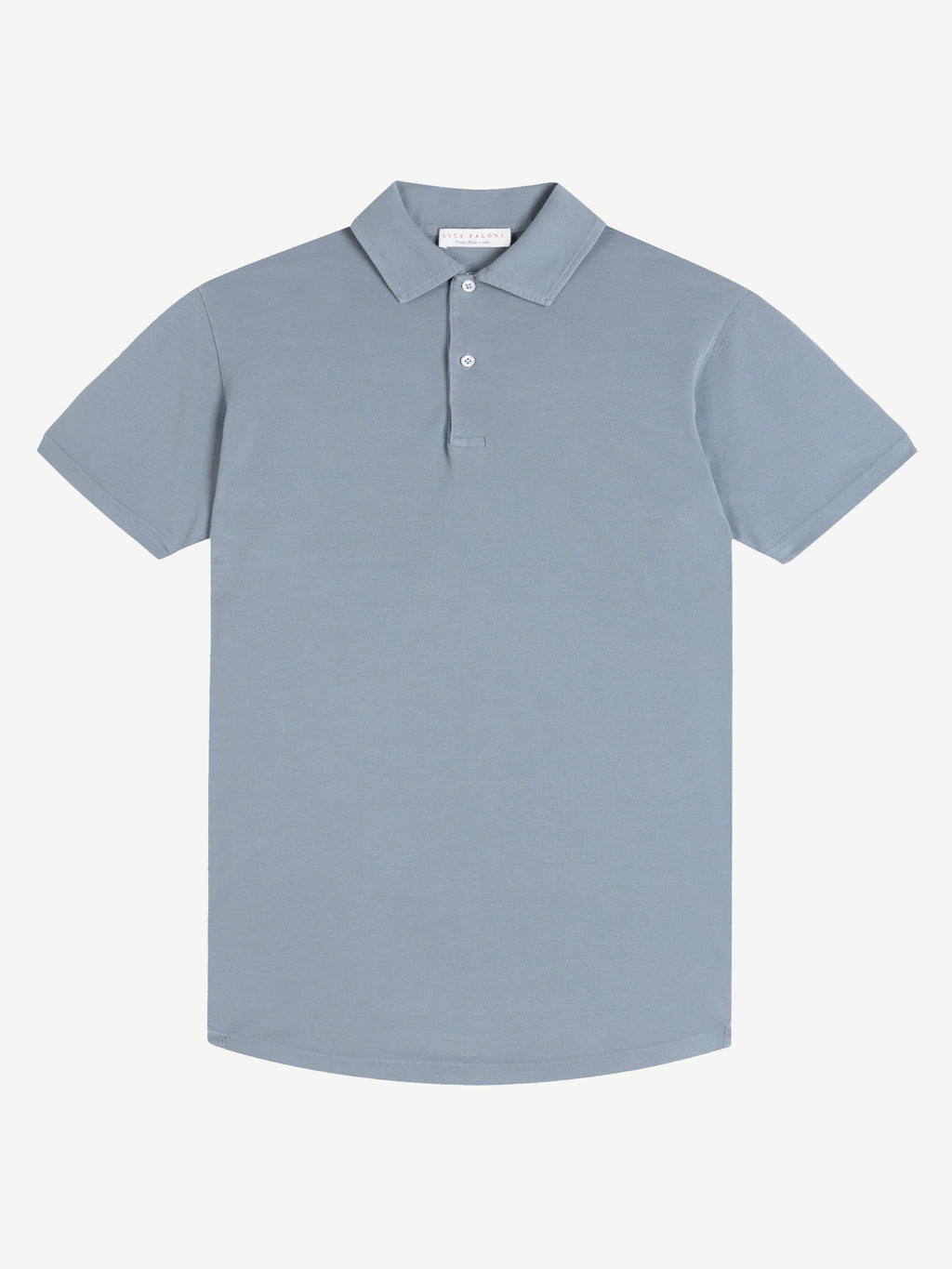 Luca Faloni Cotton Piqué Classic Polo - French Blue - view 5
